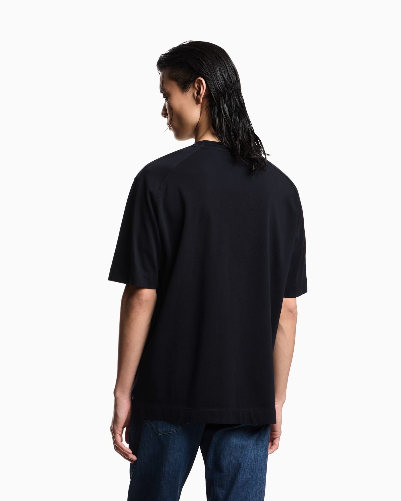 Heavy jersey T-shirt with shield embroidery