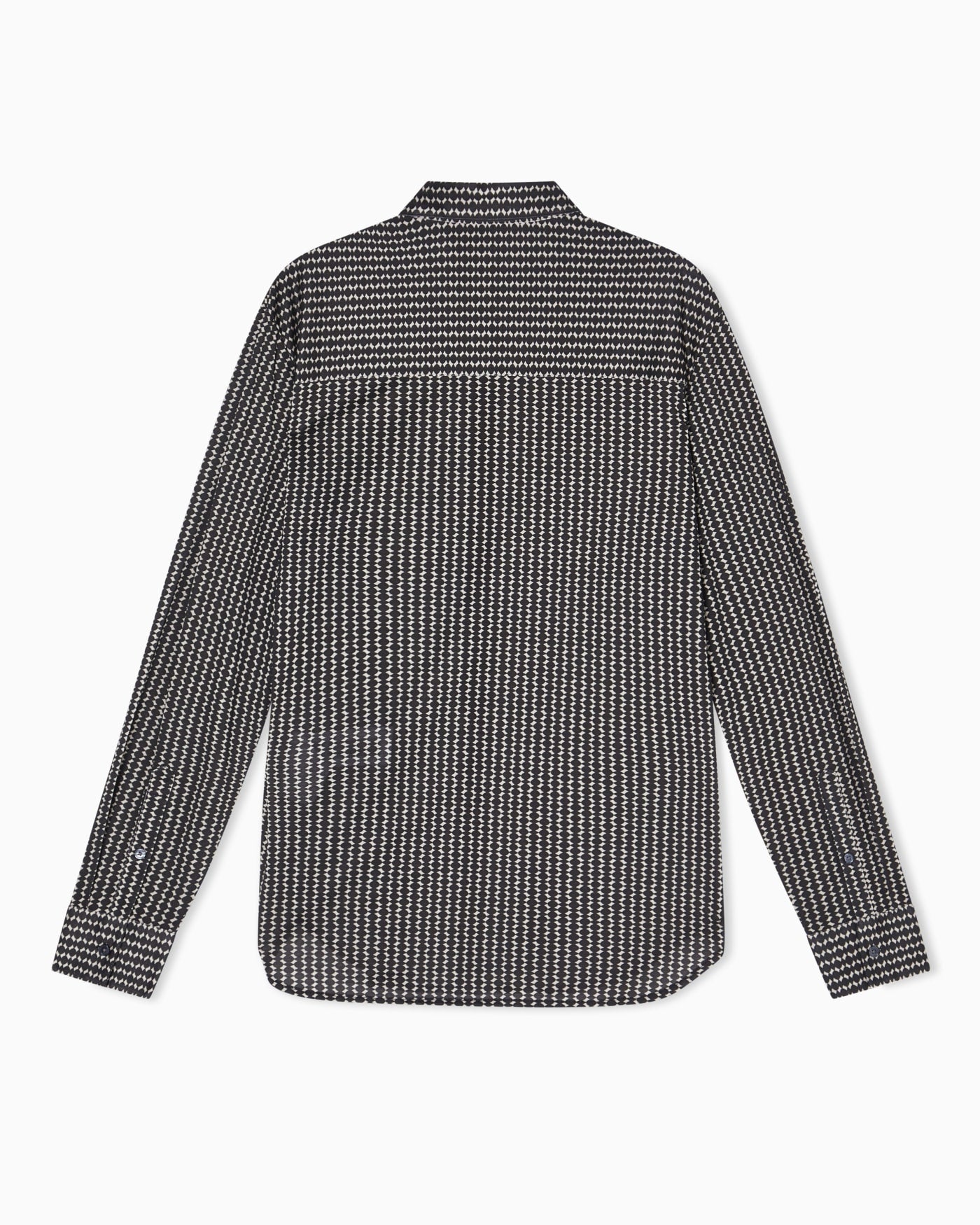 Lyocell-blend jersey shirt with all-over micro-pattern print