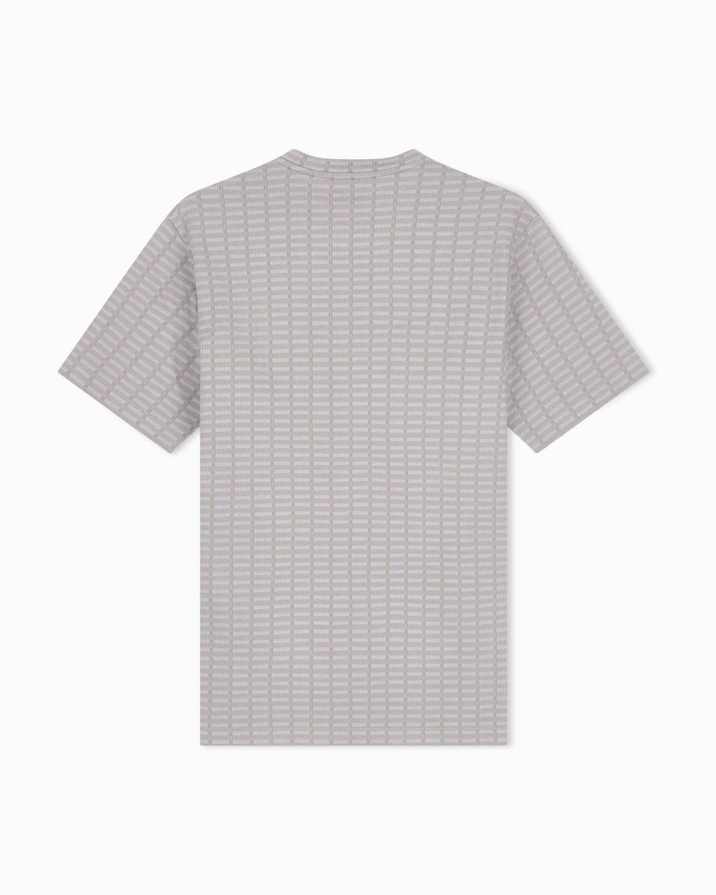 Jersey jacquard knit-effect T-shirt