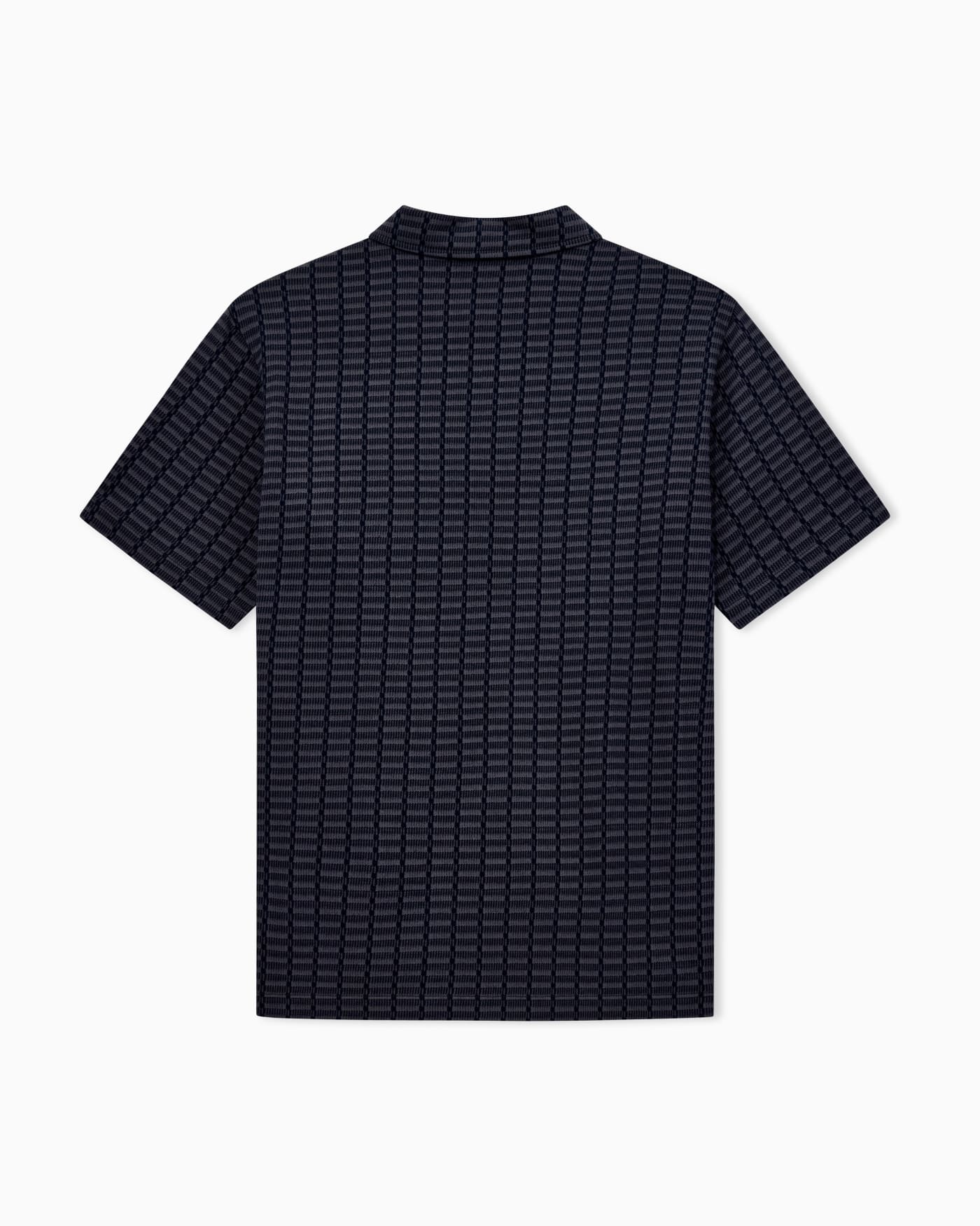 Polo in mouliné jacquard jersey
