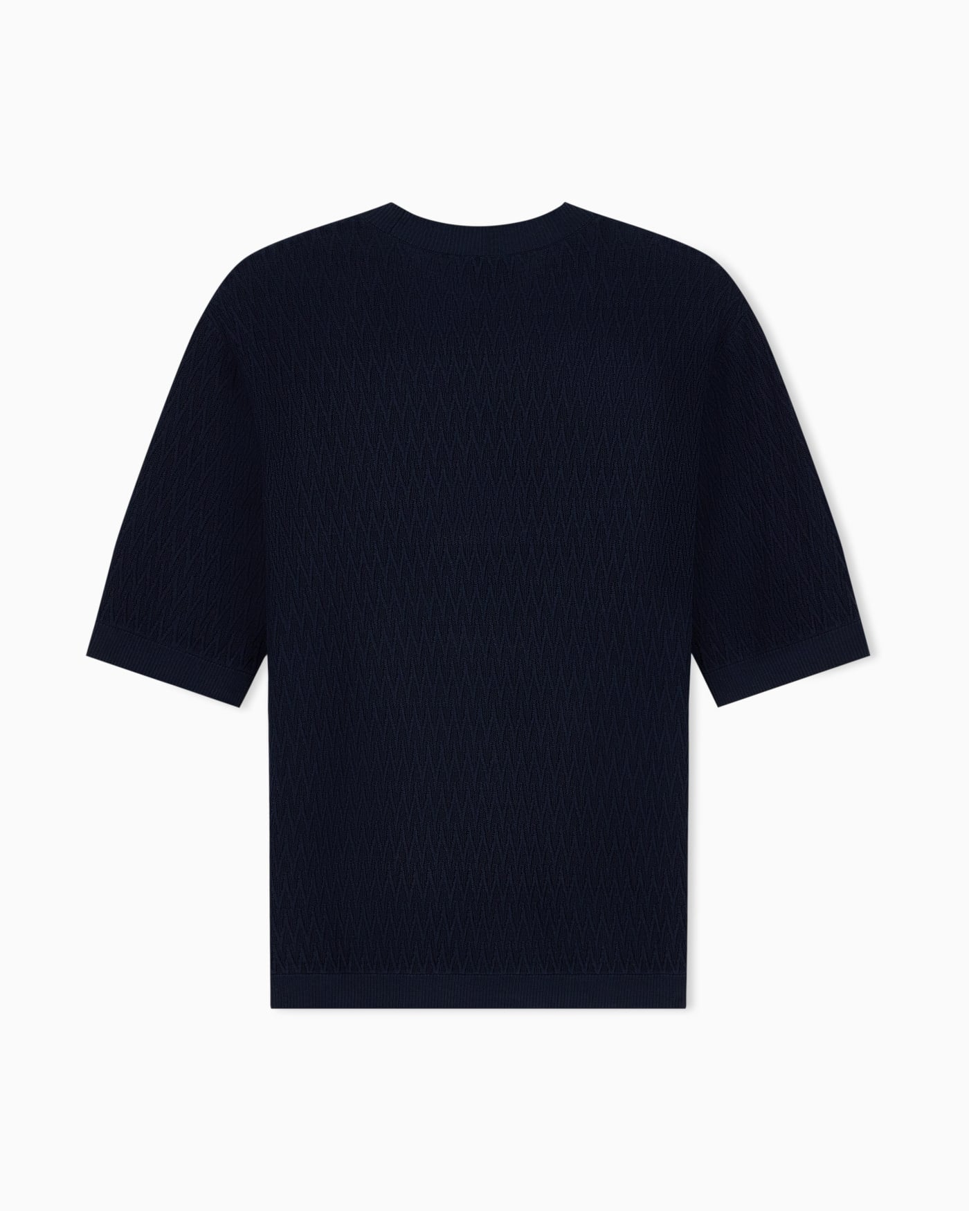 Chevron jacquard knit sweater