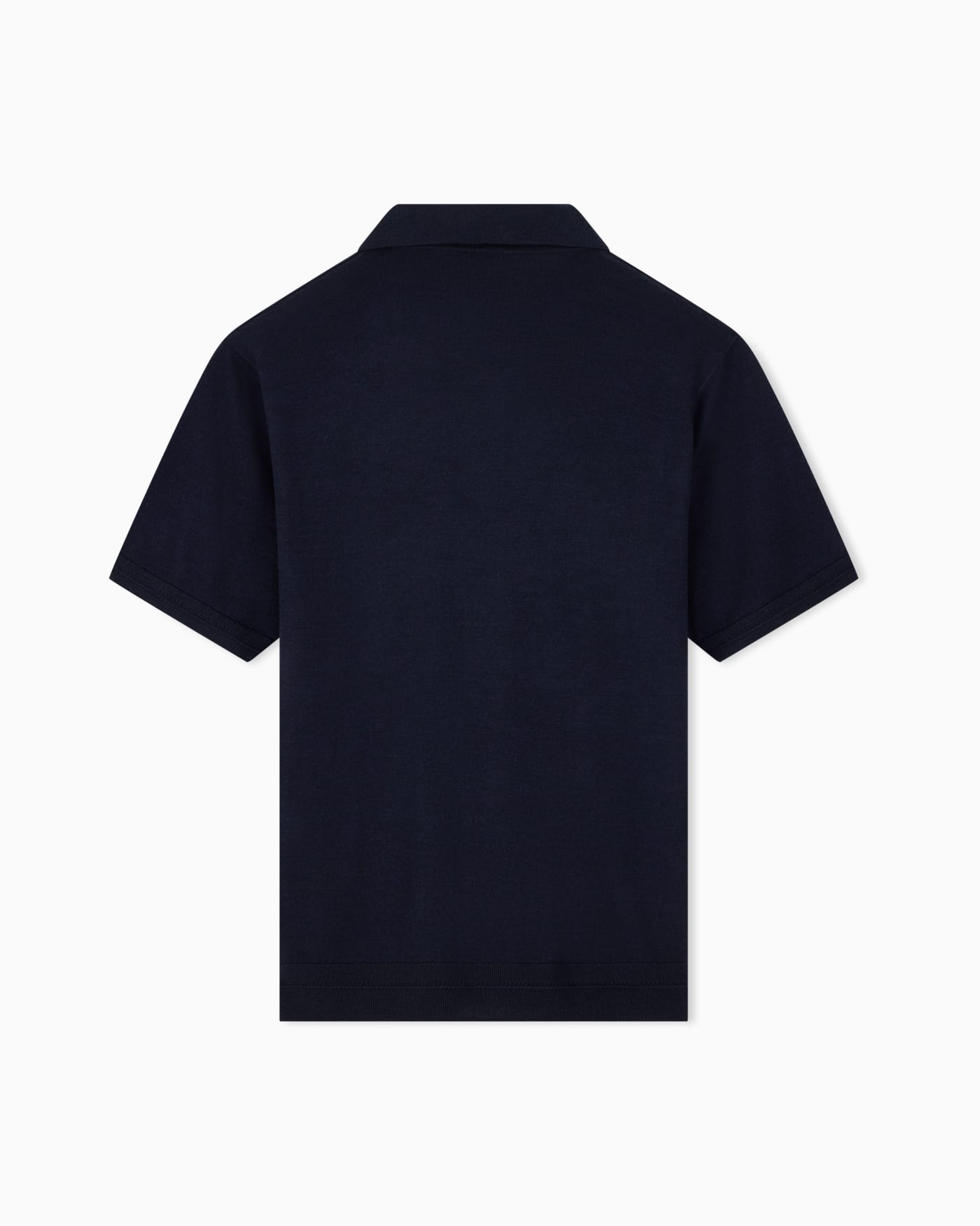 Virgin wool and silk polo neck sweater