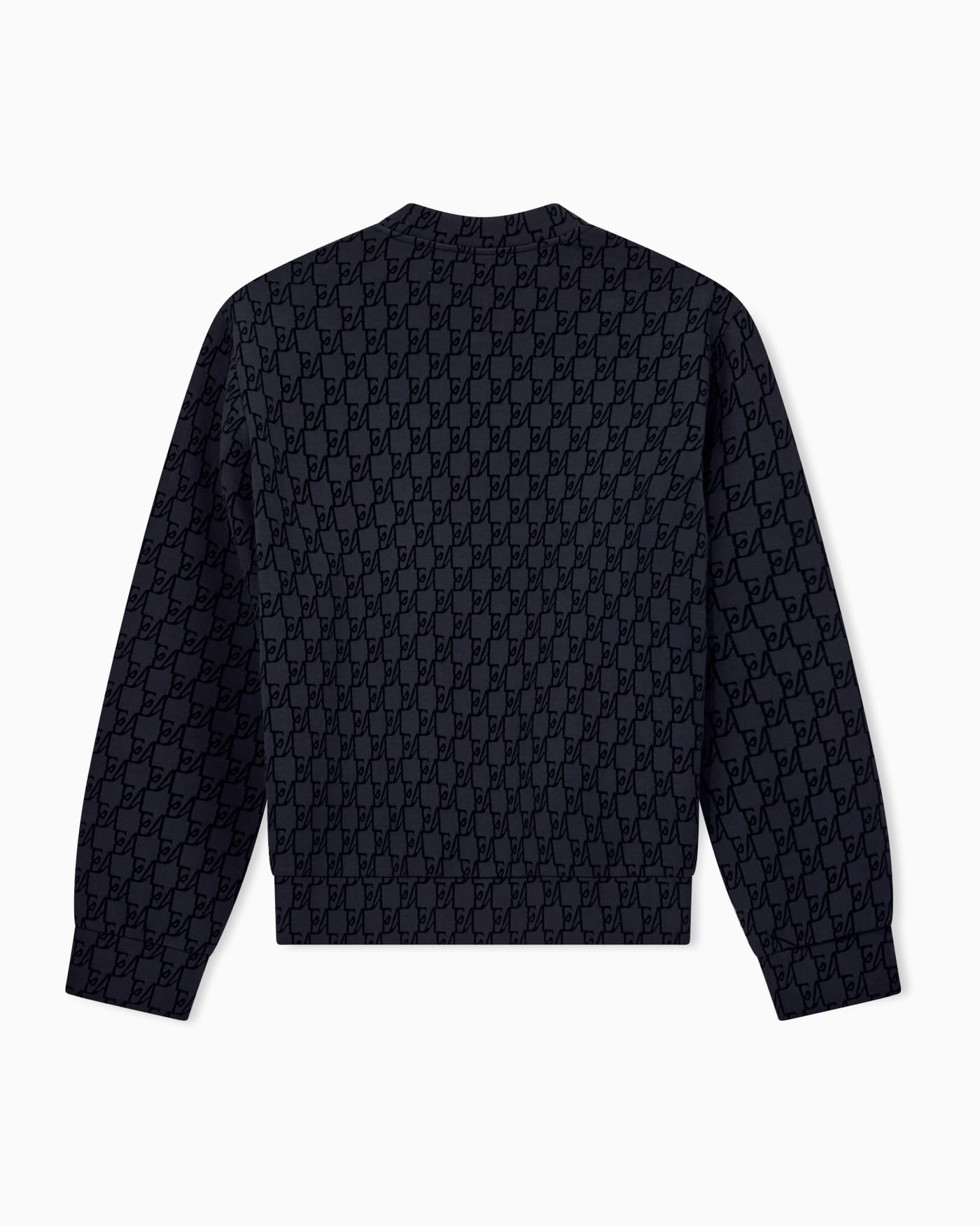 Double jersey sweatshirt with all-over logo print