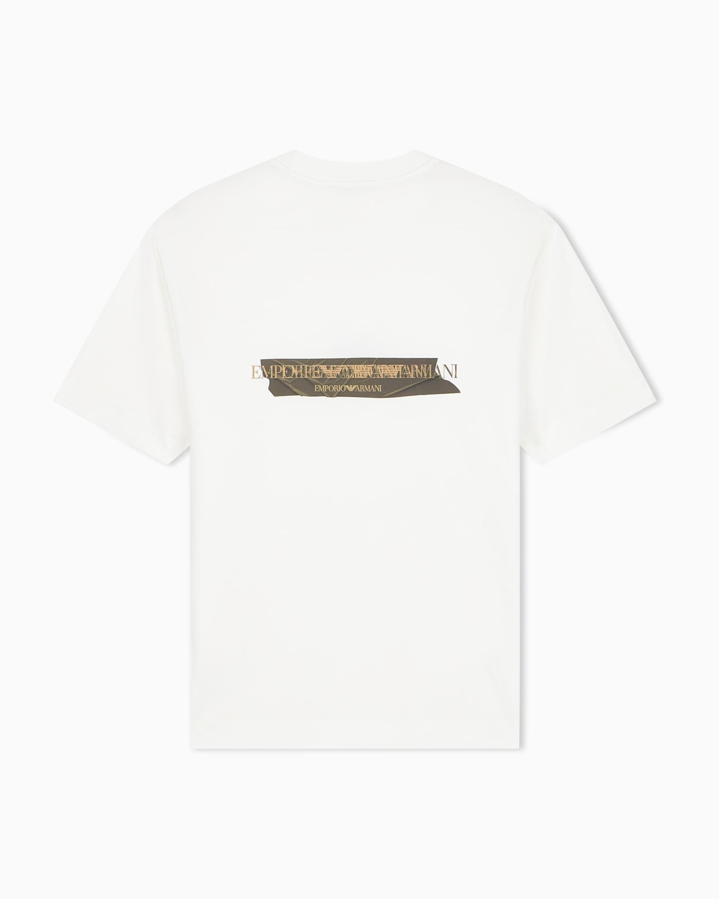 Jersey T-shirt in lyocell blend with embossed eagle and logo print
