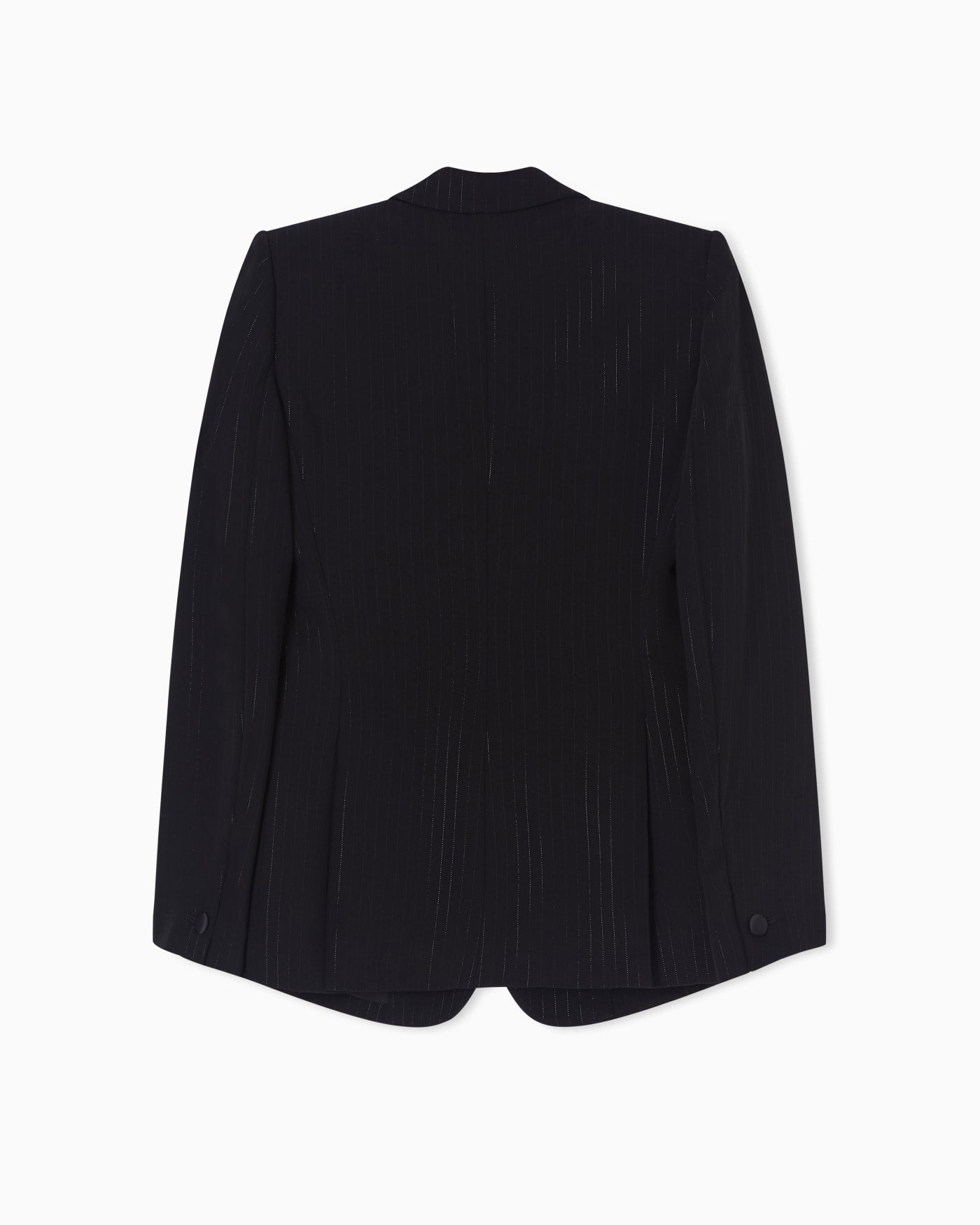 Single-breasted jacket with a lurex pinstriped motif