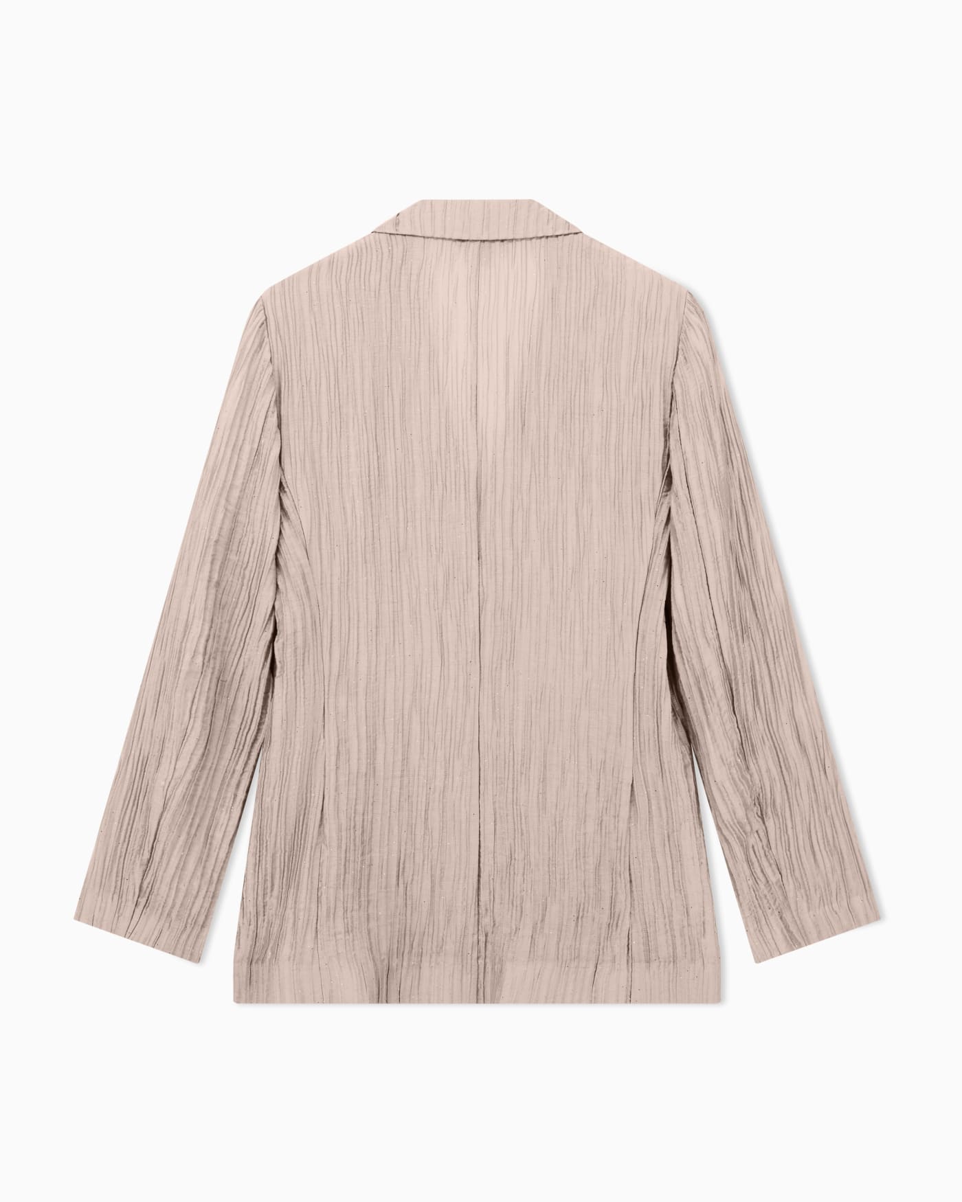 Single-breasted jacket in sparkling pleated crepon