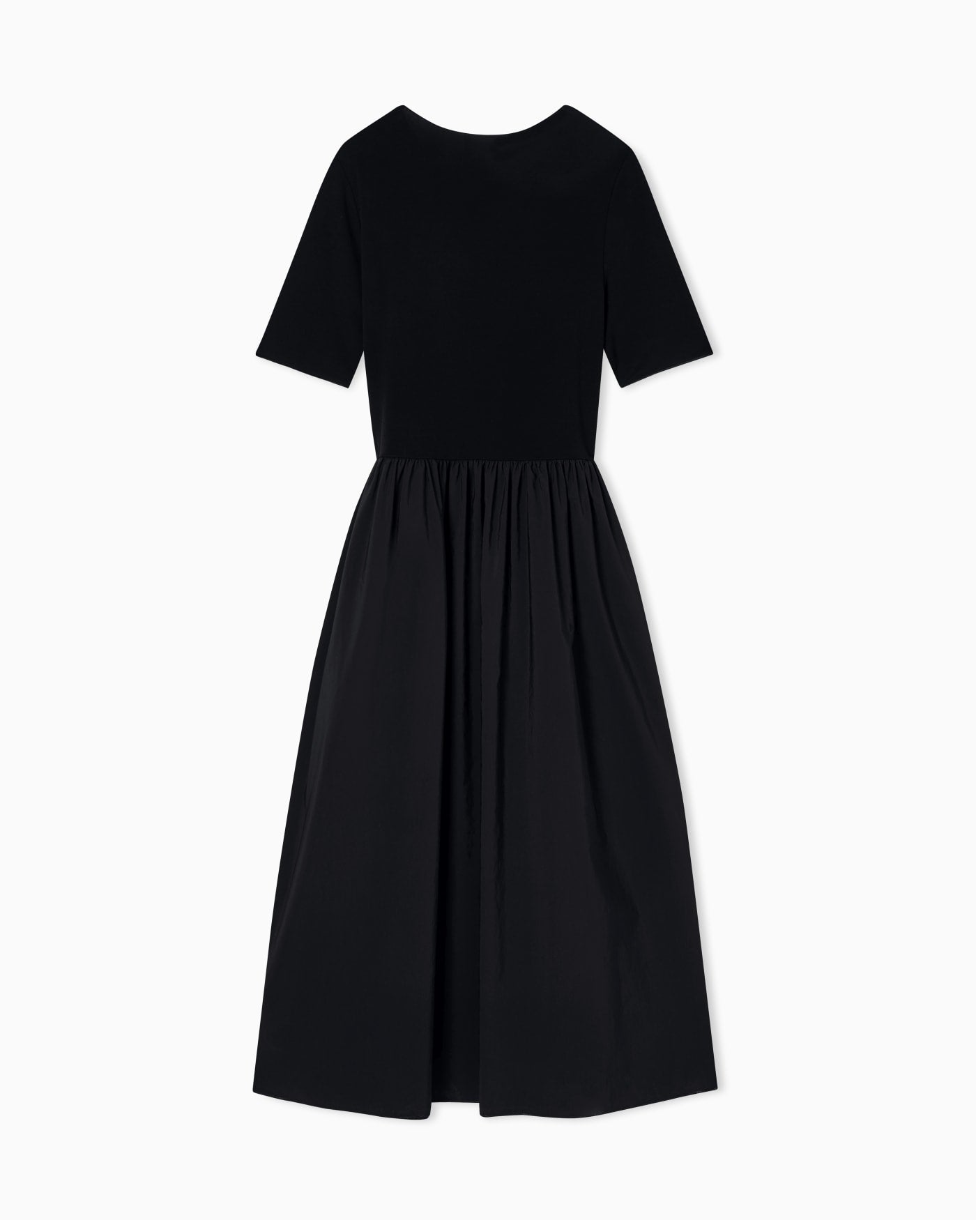 Long, short-sleeved interlock dress