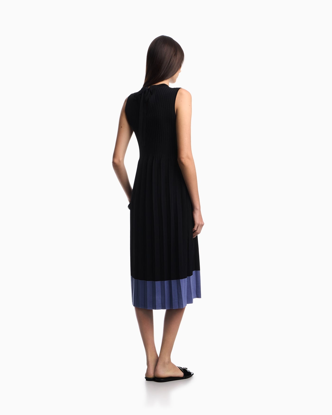 pleat-knit dress