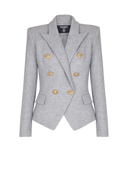 Cotton knit 6-buttons jacket