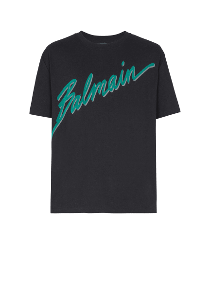 Balmain Lettre flocked T-shirt