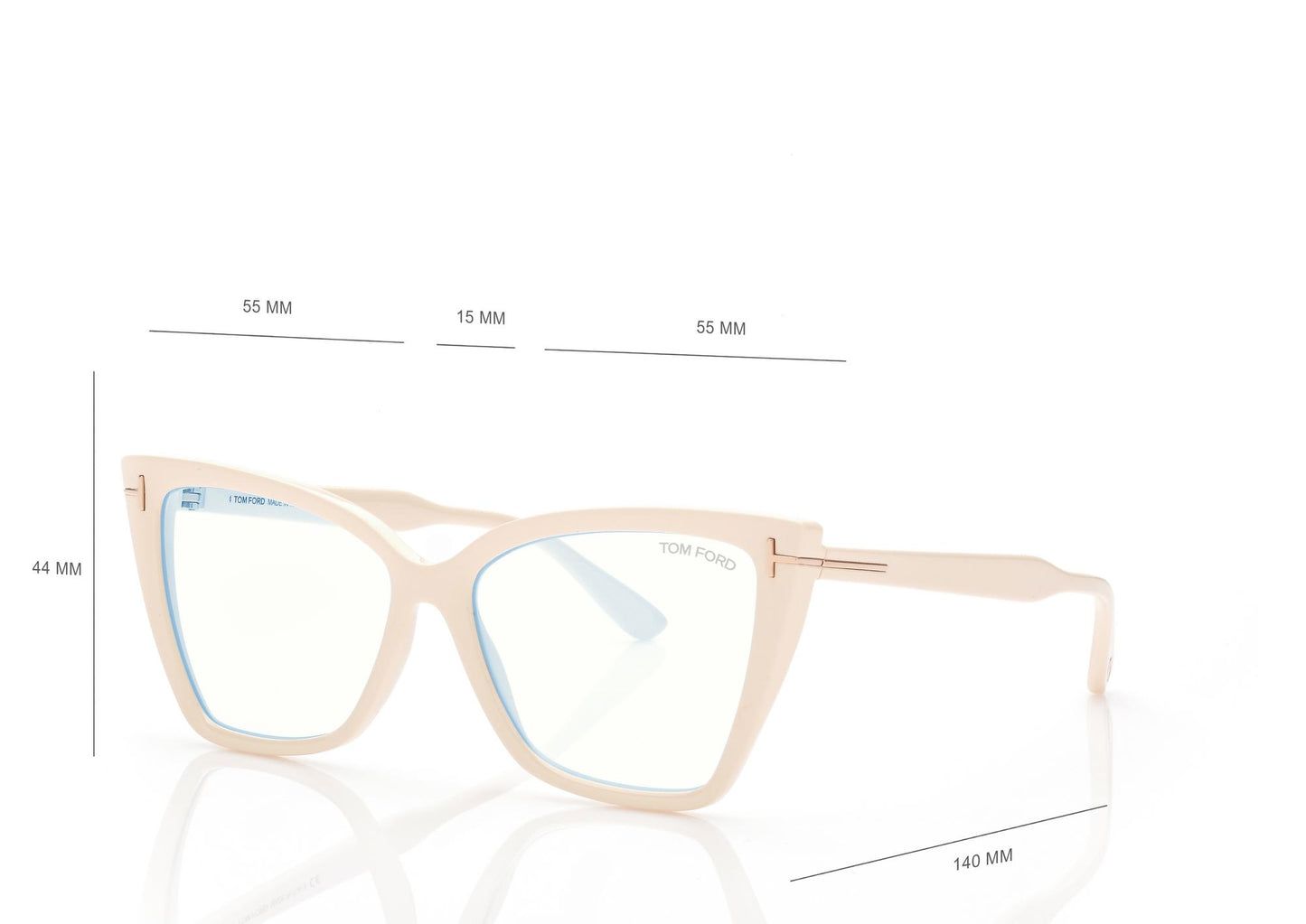 Blue Block Square Cat Eye Opticals