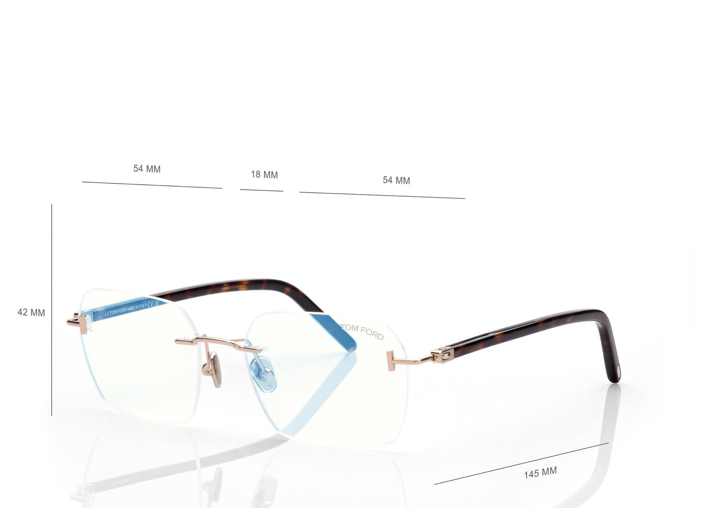 Blue Block Rectangular Opticals