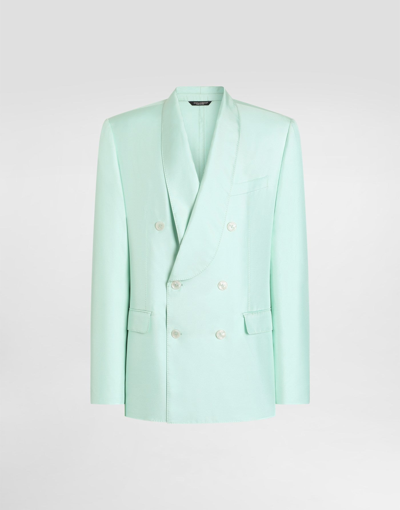 Sicilia light double-breasted jacket in silk twill