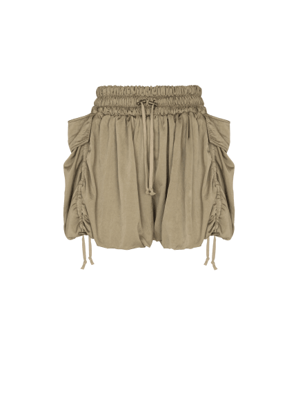 Viscose twill shorts