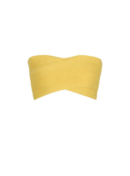 Tube-knit bra top