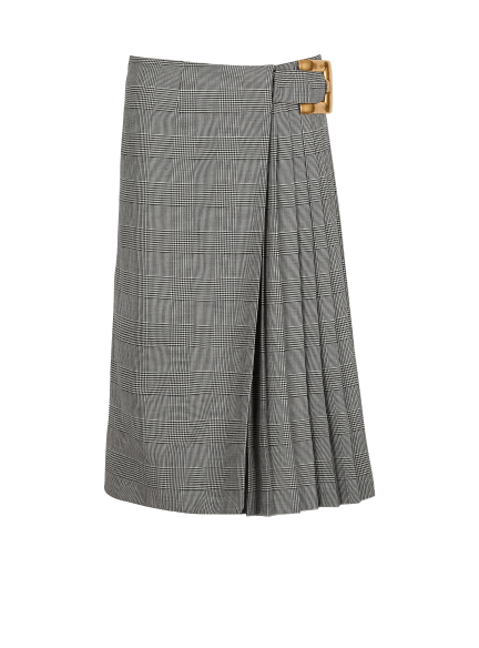 Midi skirt in Prince of Wales jacquard