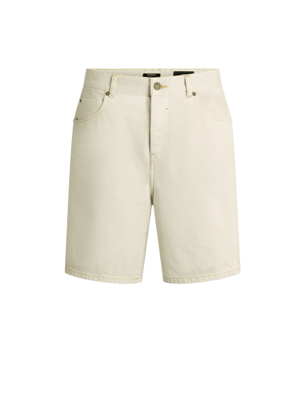 Faded denim Bermuda shorts