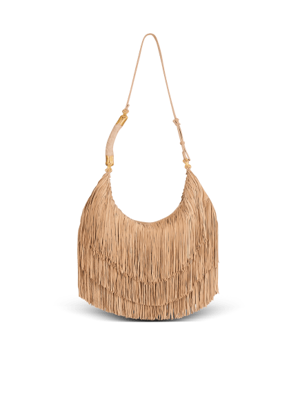 Ébène Hobo Large fringed suede bag
