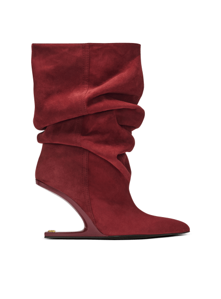 No Wedge suede ankle boots