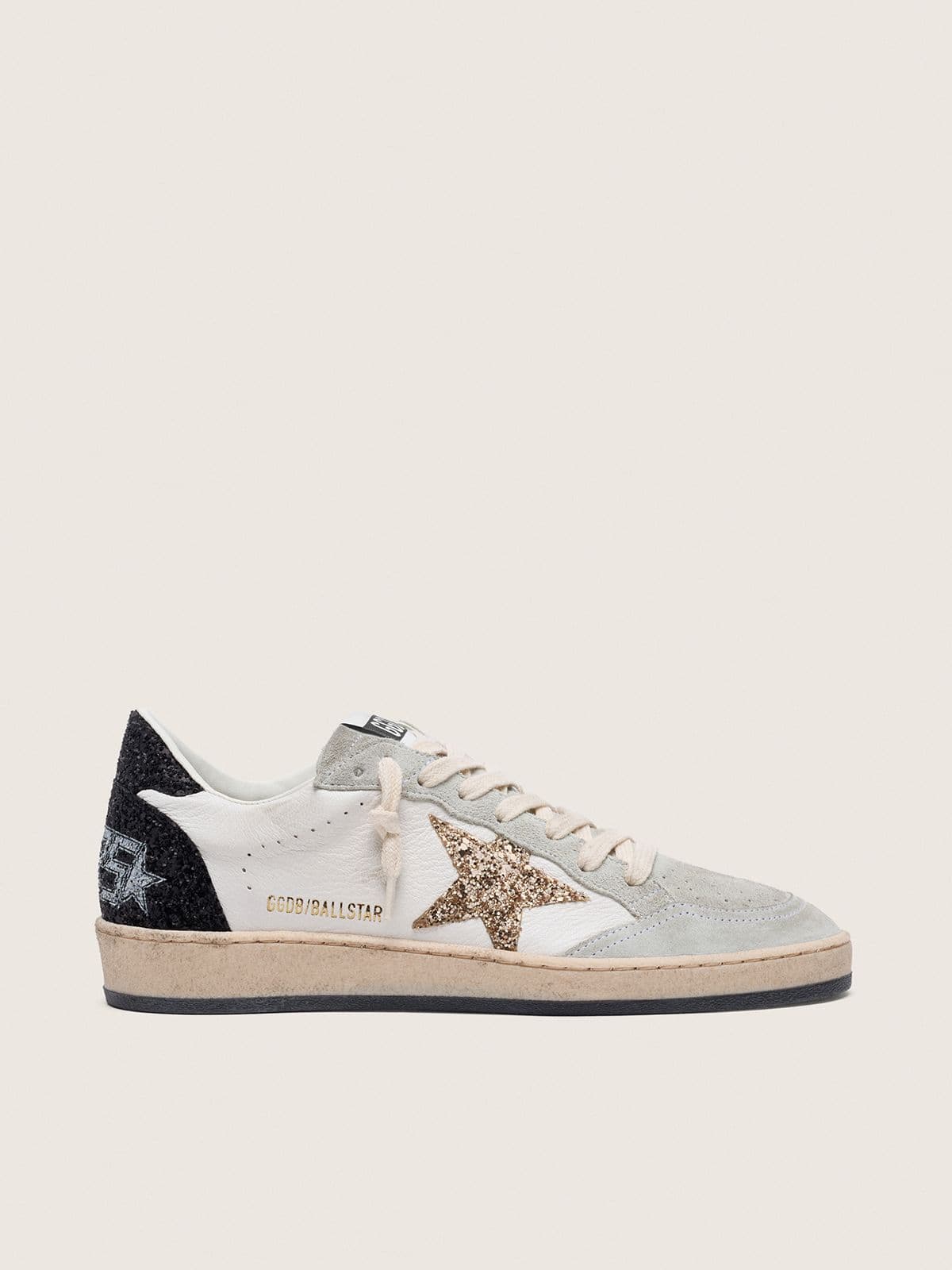 Women’s Ball Star in nappa and suede with glitter star and black heel tab