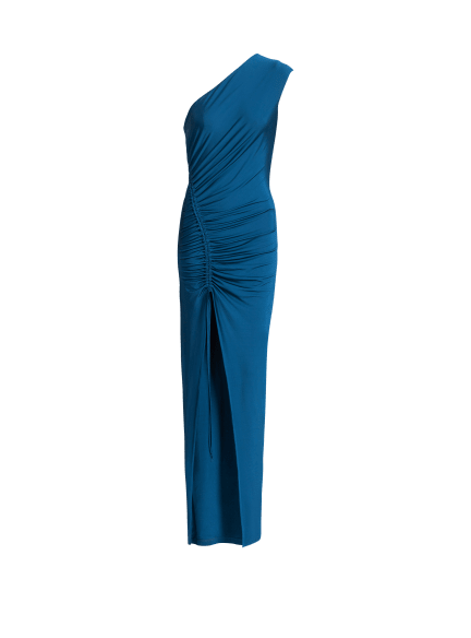 Long draped jersey dress