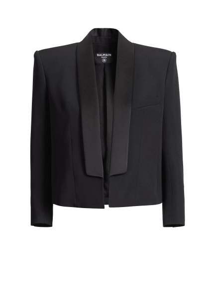 Cropped grain de poudre jacket
