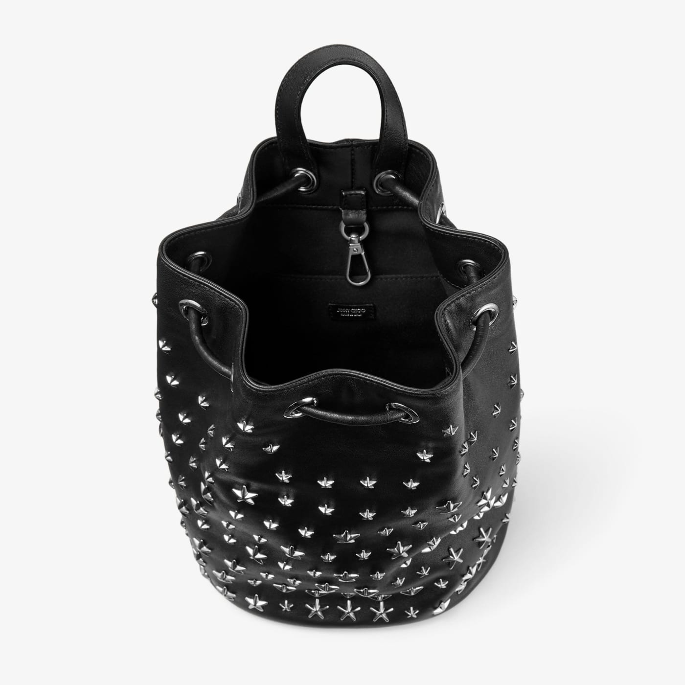 Jimmy Choo noir kei ninomiya Backpack Black Nappa Leather Backpack with Metal Multi Star Embellishment