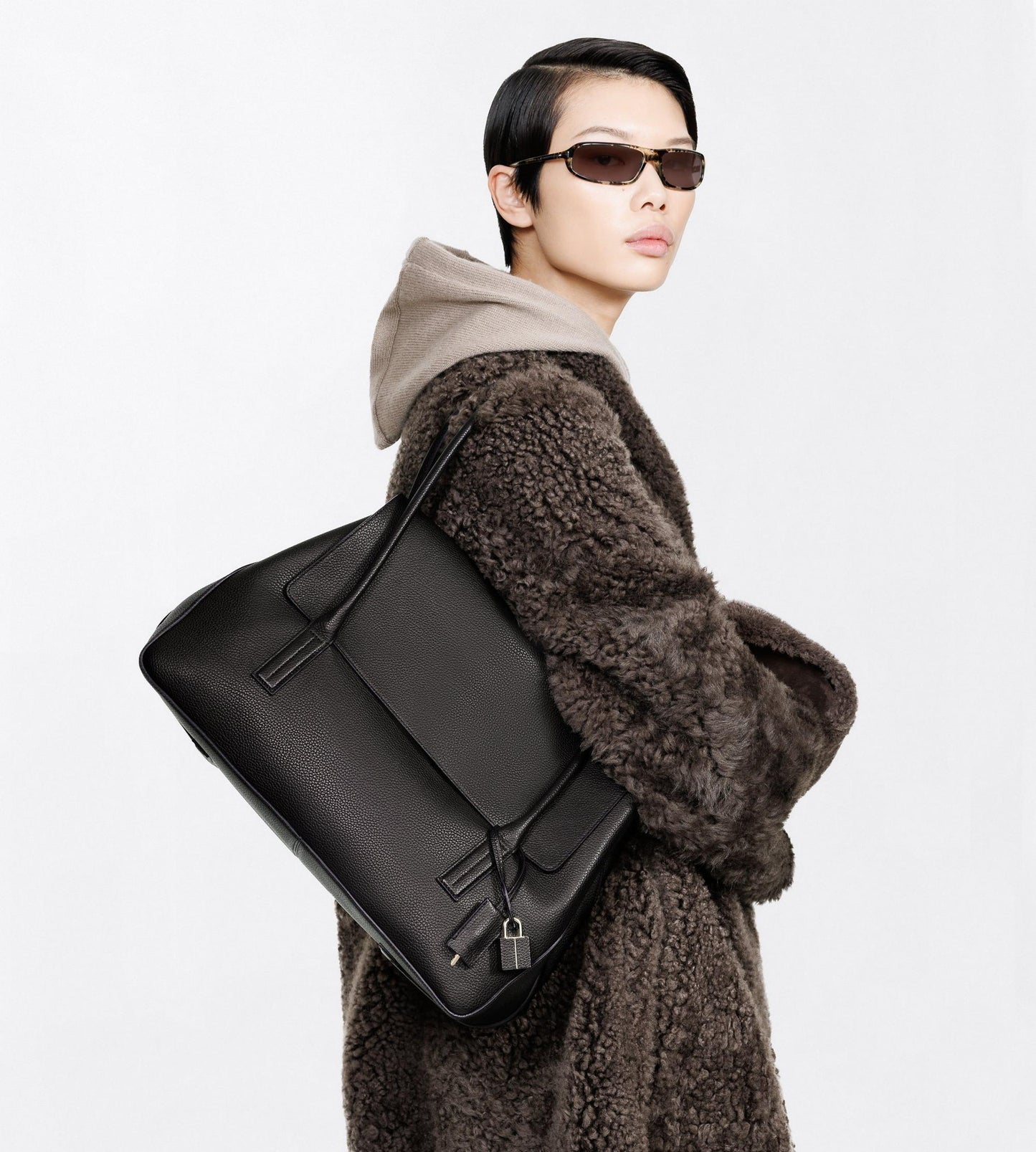 Grain Leather Eclipse Large Shoulder Bag