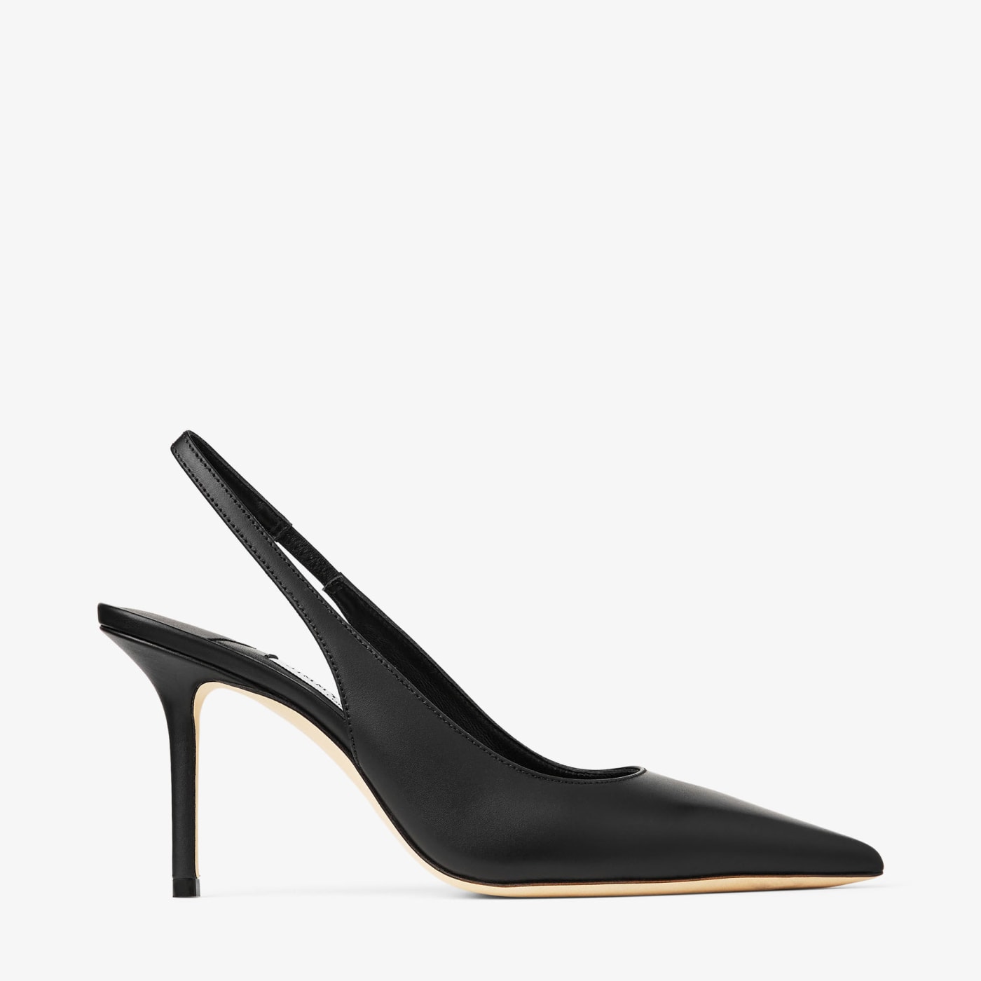 Love Sling Back 85 Black Calf Leather Slingbacks