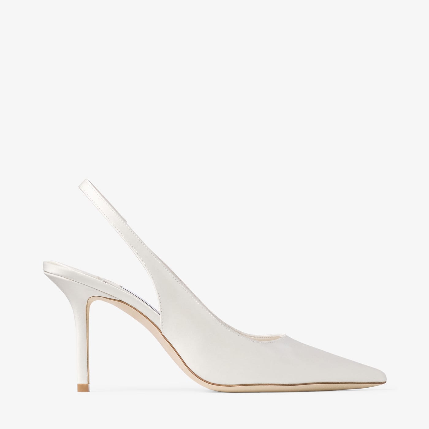 Love Sling Back 85 Ivory Satin Slingbacks