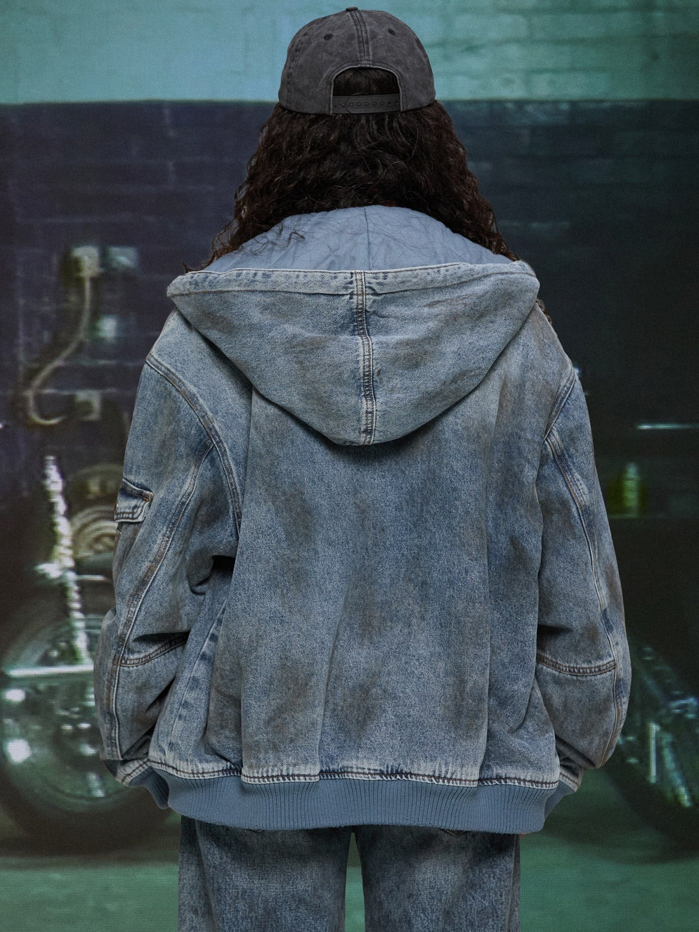HARDSTONE Denim Hooded Jacket