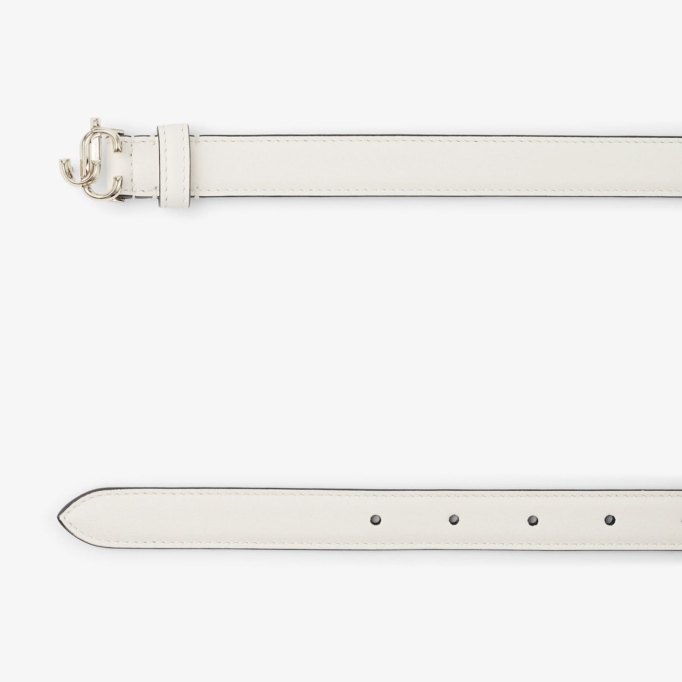 Mini Helina Latte Smooth Leather Mini Belt