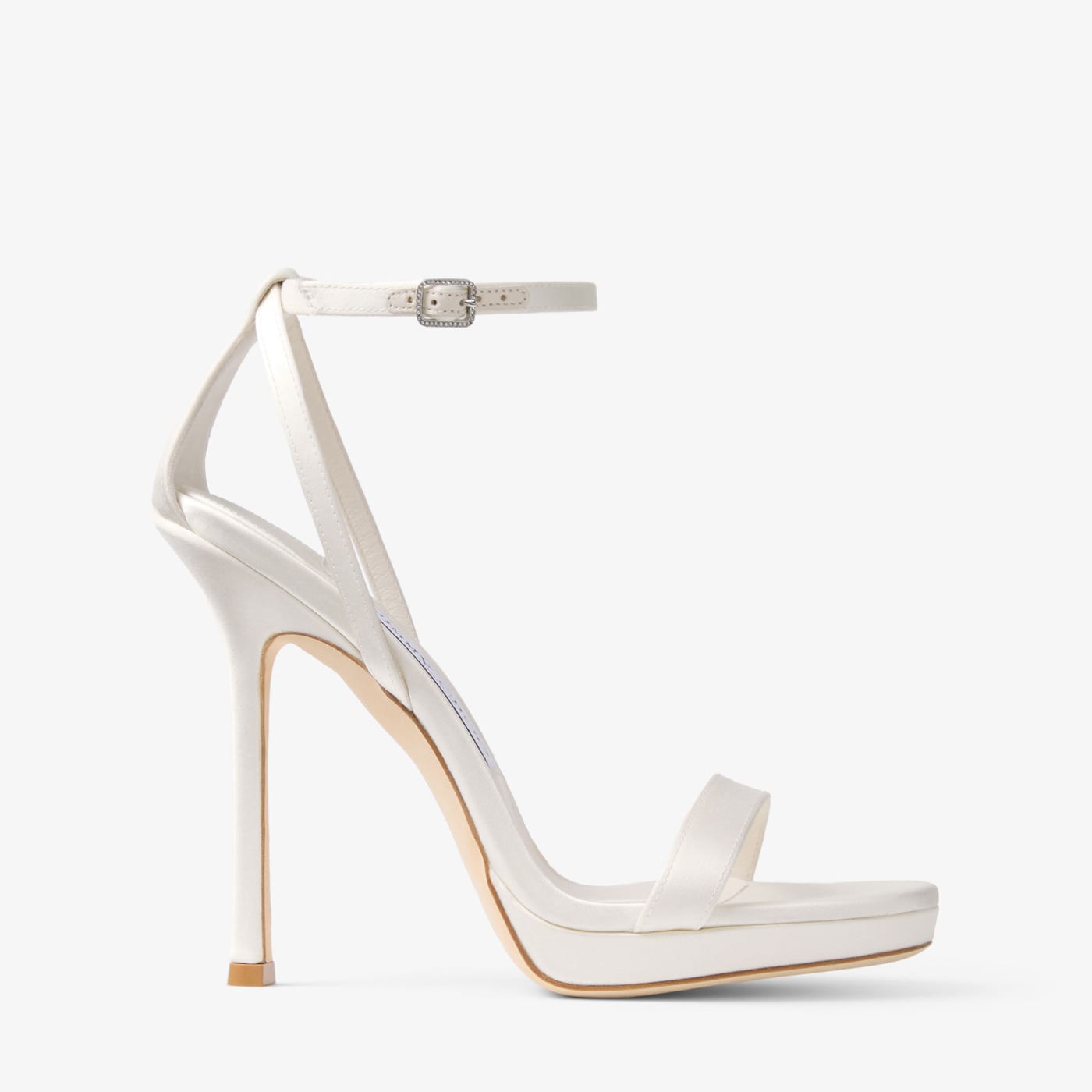Moza Platform 120 Ivory Satin Sandals