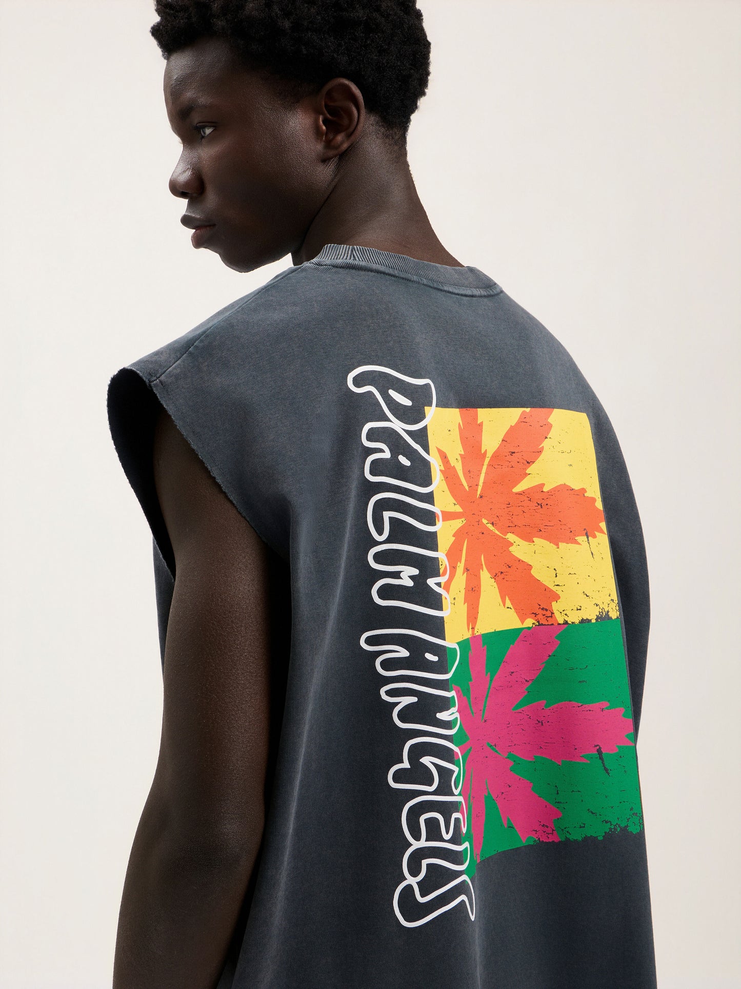 Palm Leaf Distressed Tank