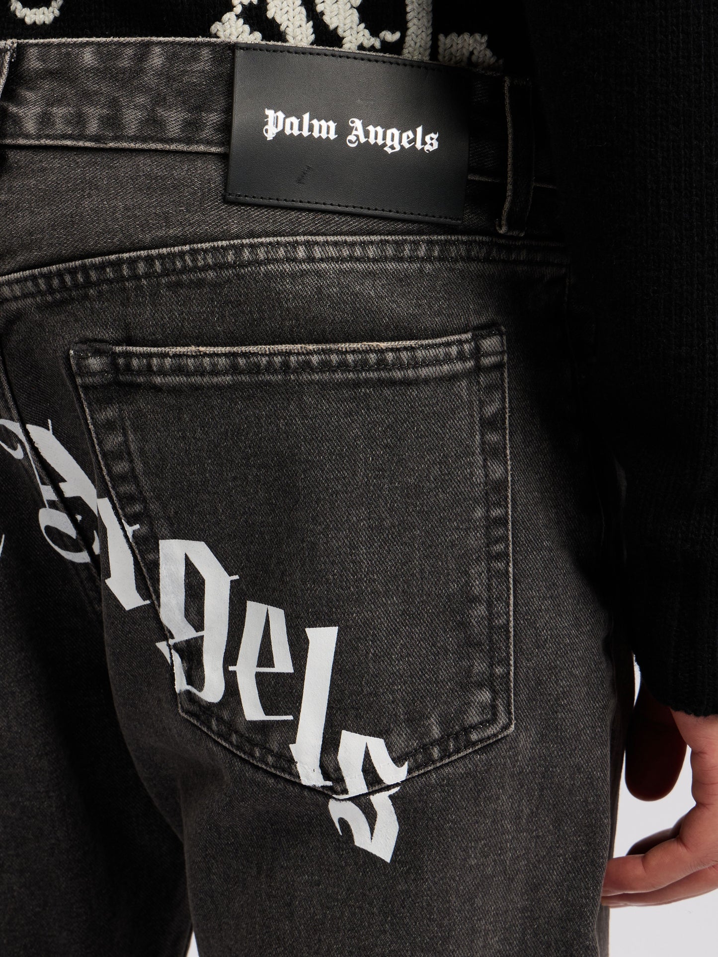 Curved Logo Denim Jeans