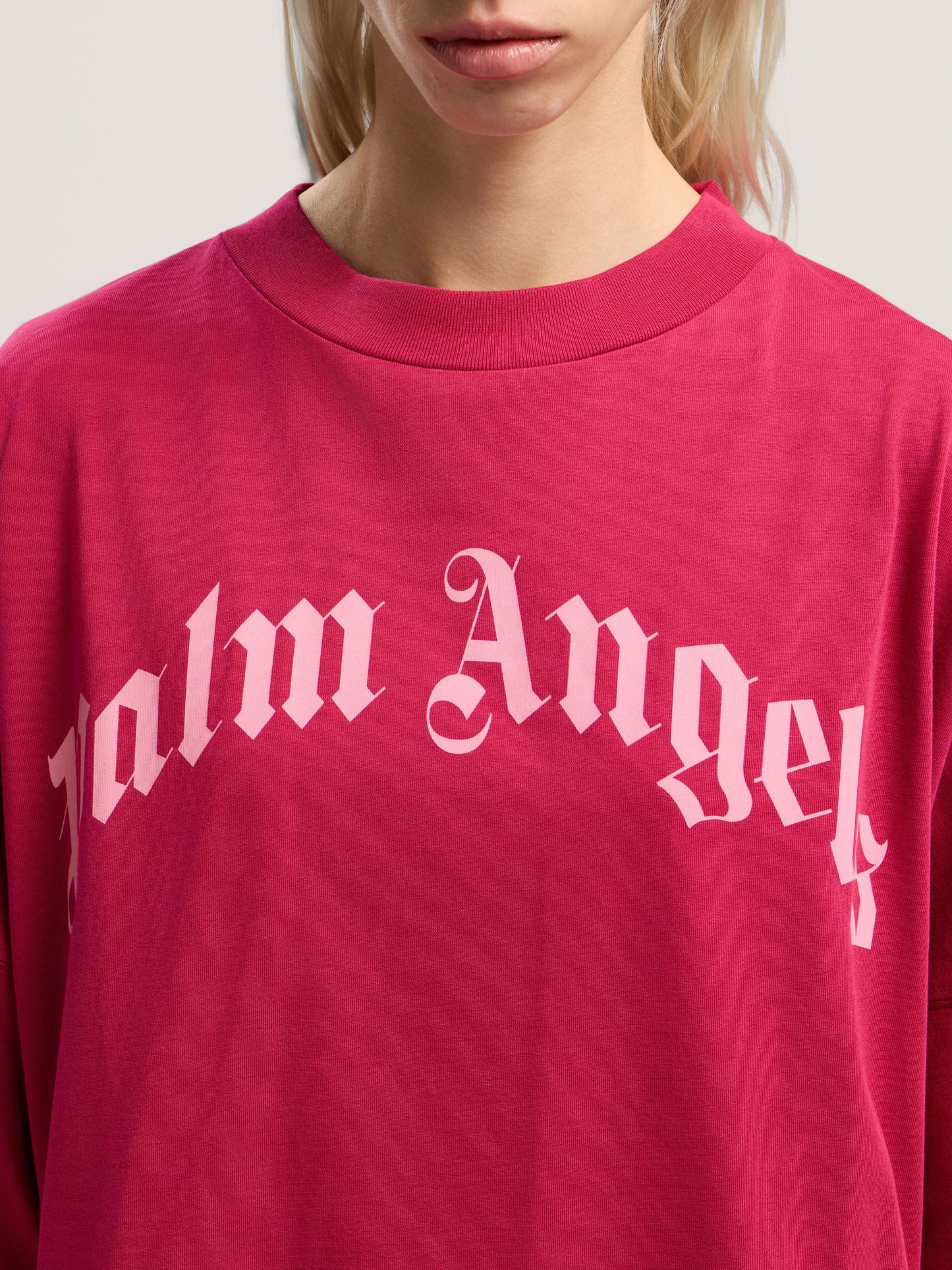 Curved Logo Over T Shirt
