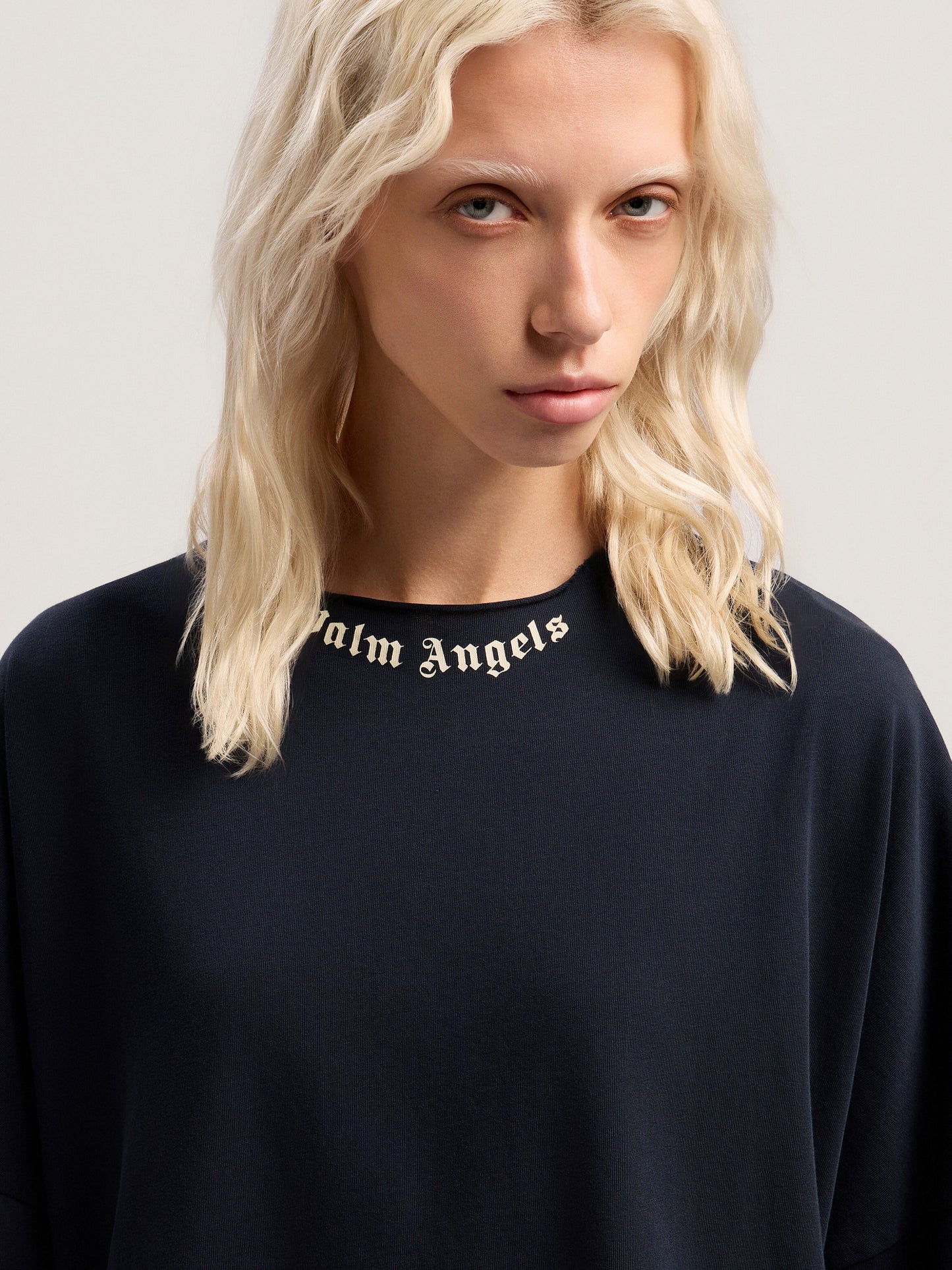 Curved Logo Collar Over Tee