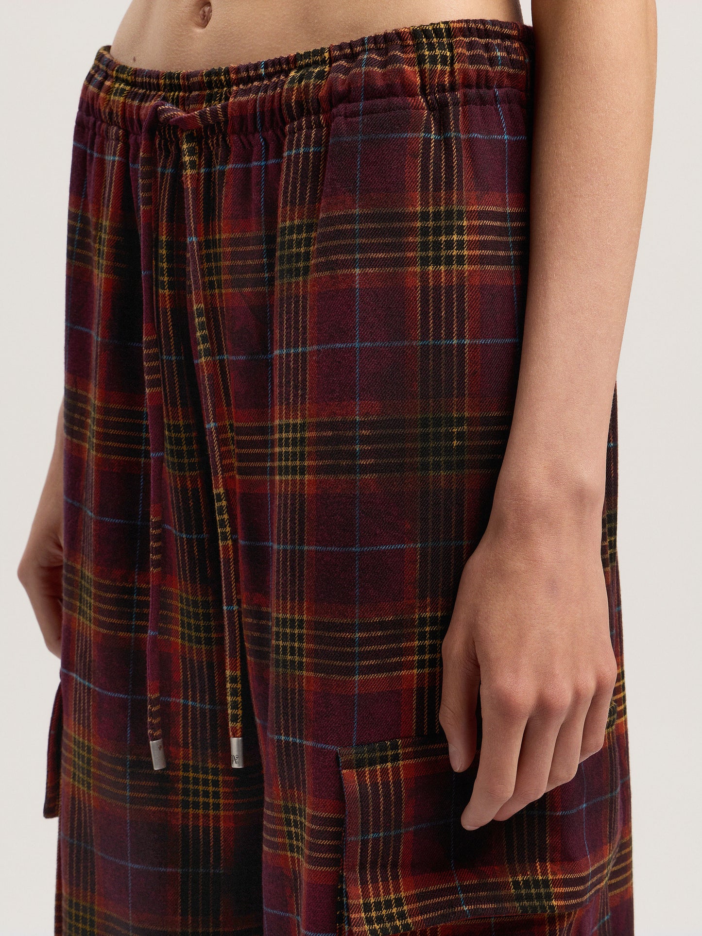 Overdyed Check Cargo Pants