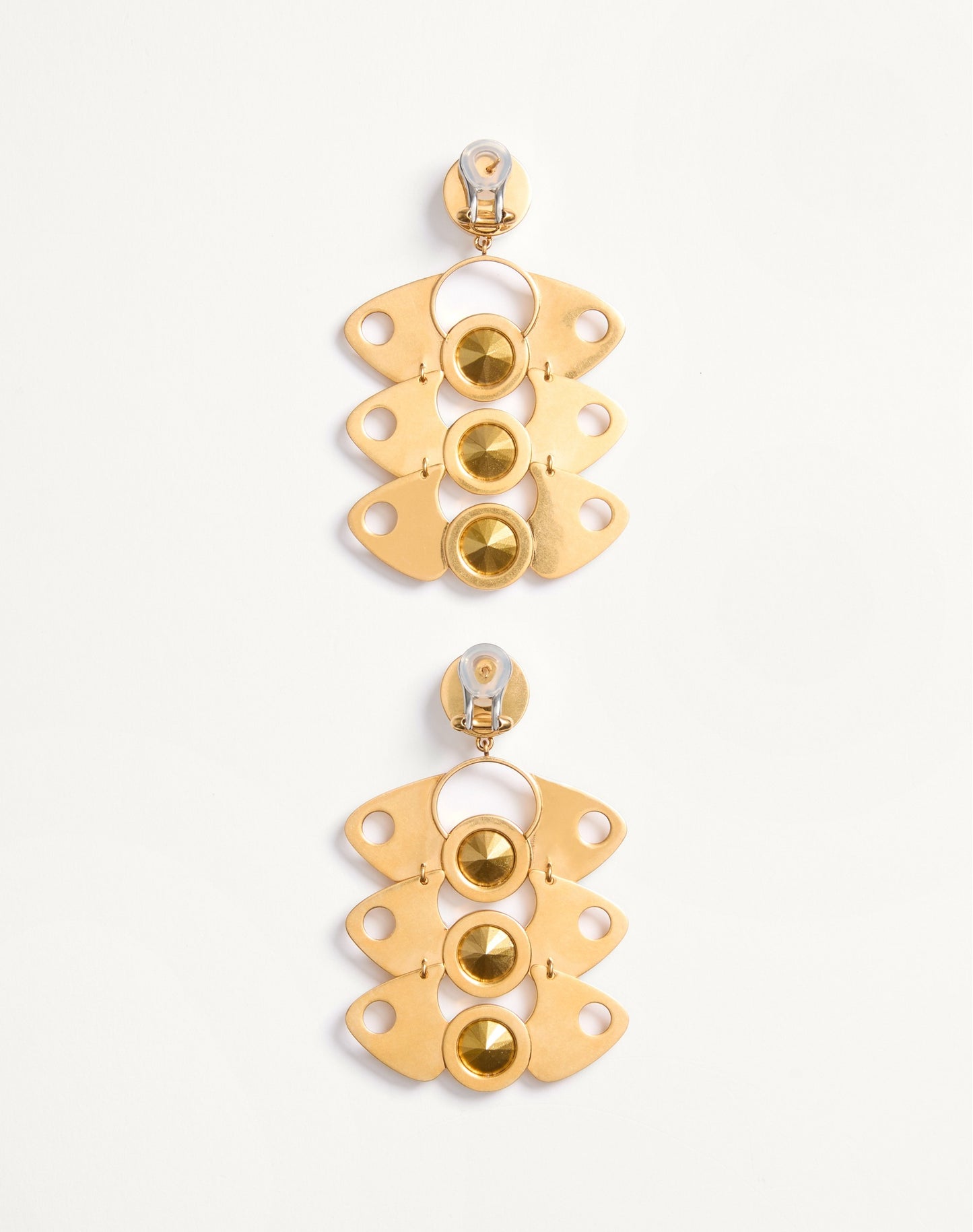Pages Earrings In Metal And Crystal