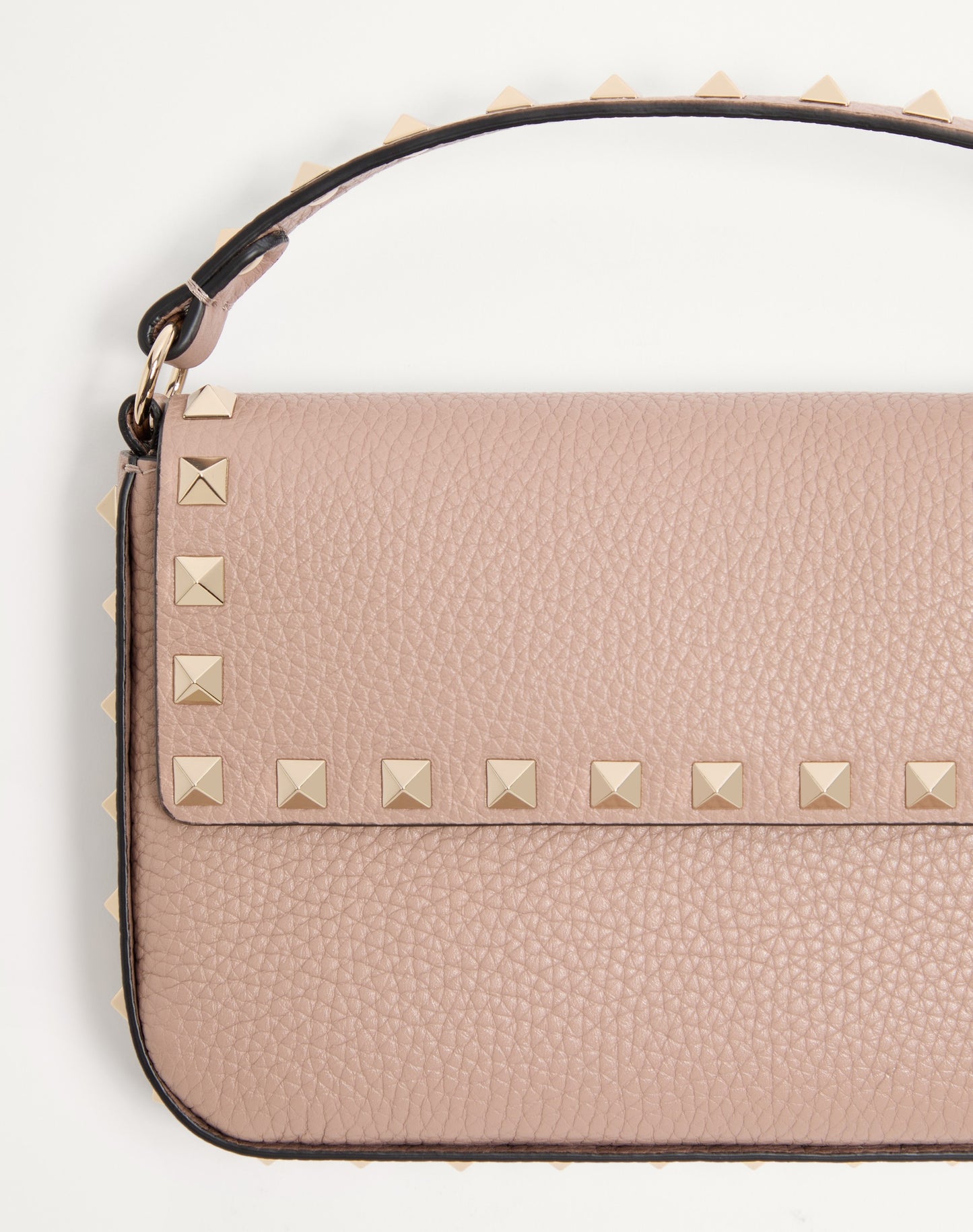 Rockstud Grainy Calfskin Pouch