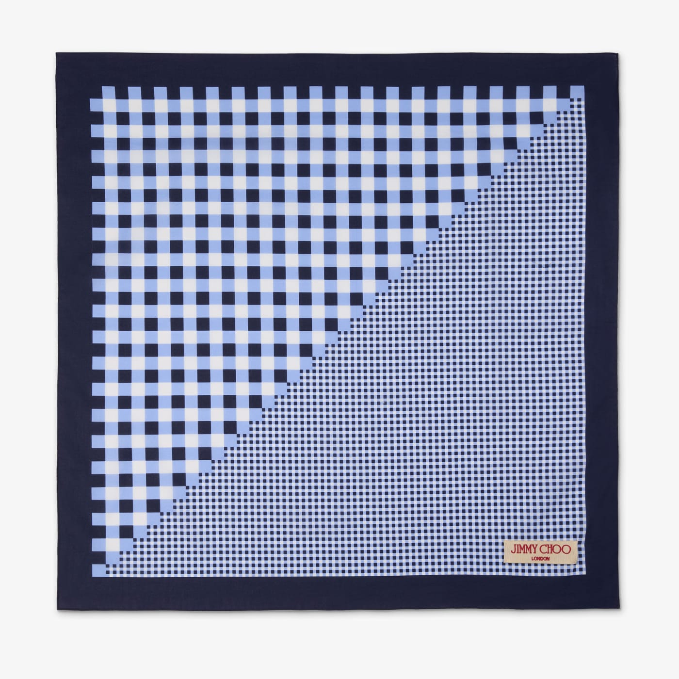 Sula Bandana Marine Mix Gingham Print Cotton Bandana