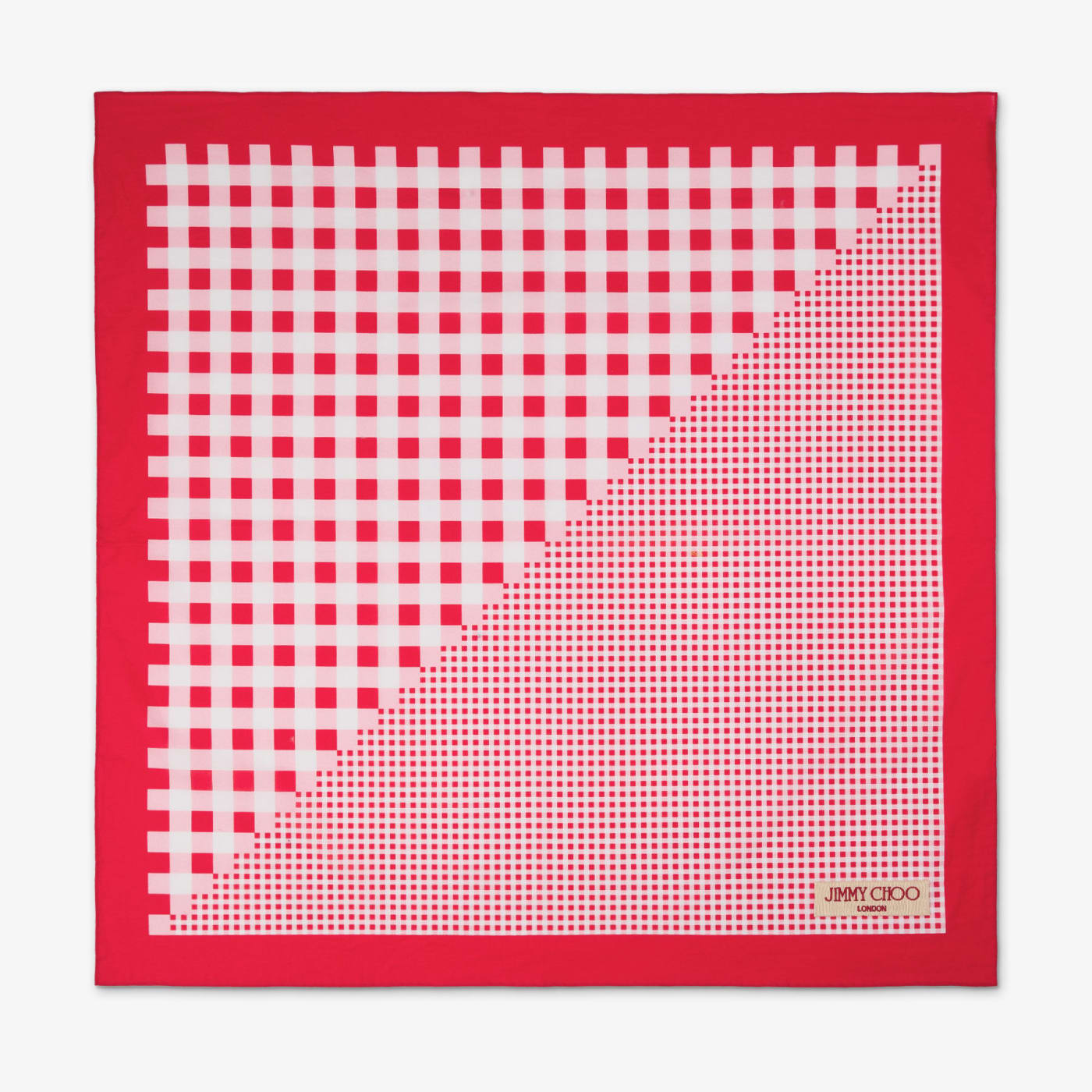 Sula Bandana Ruby Red Mix Gingham Print Cotton Bandana