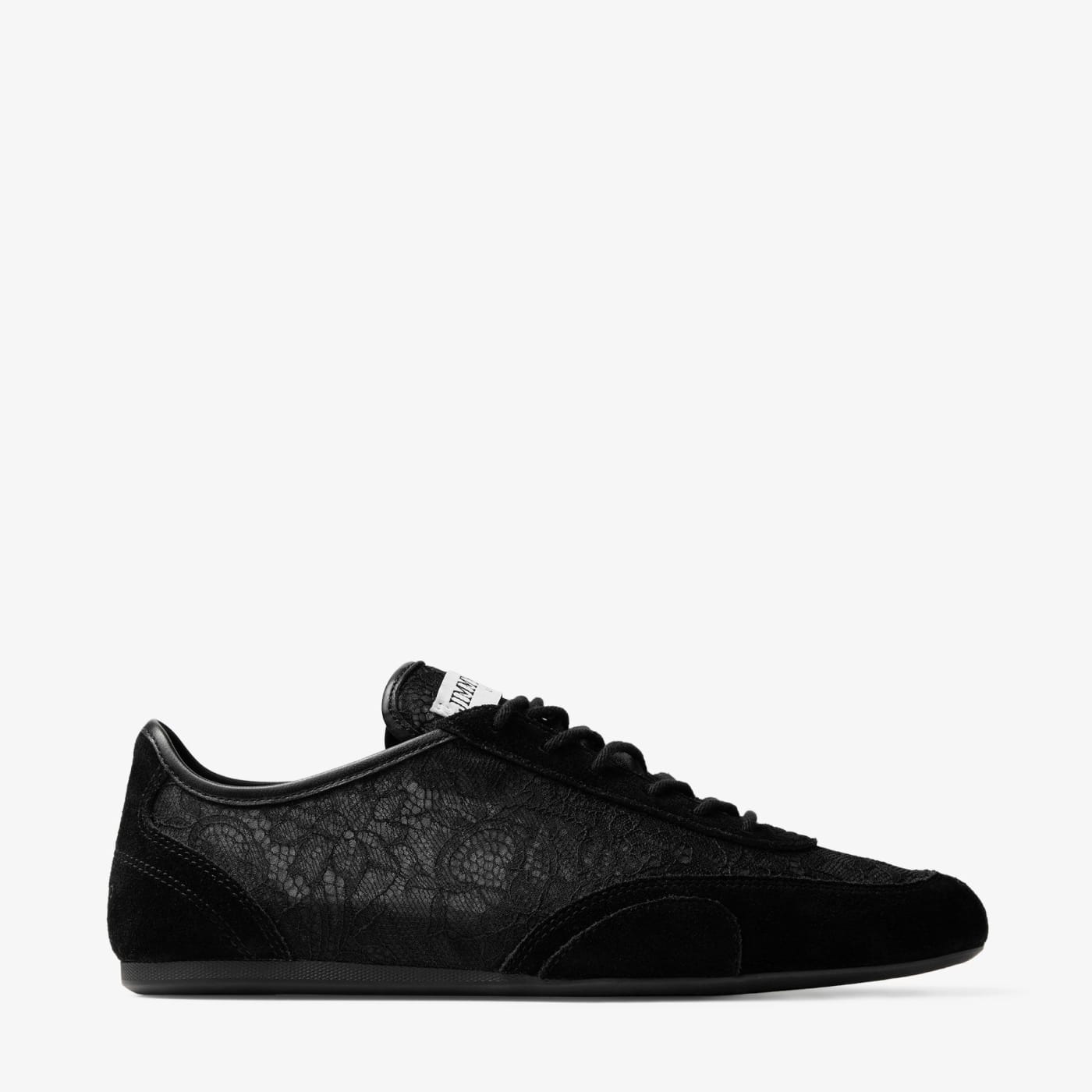Sunny F Black Leather Mix and Jimmy Choo Lace Low Top Trainers