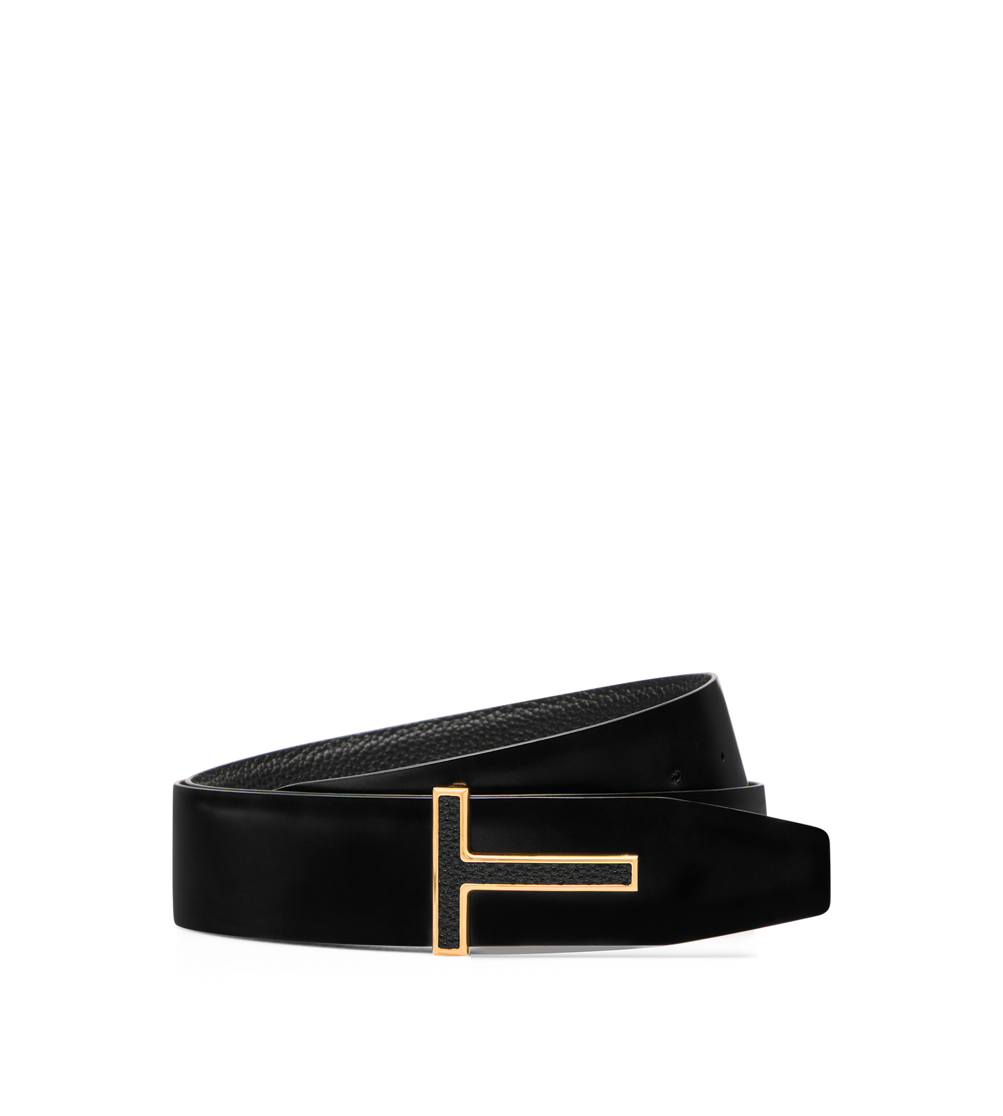 Grain Leather Insert Buckle T Belt&Nbsp;