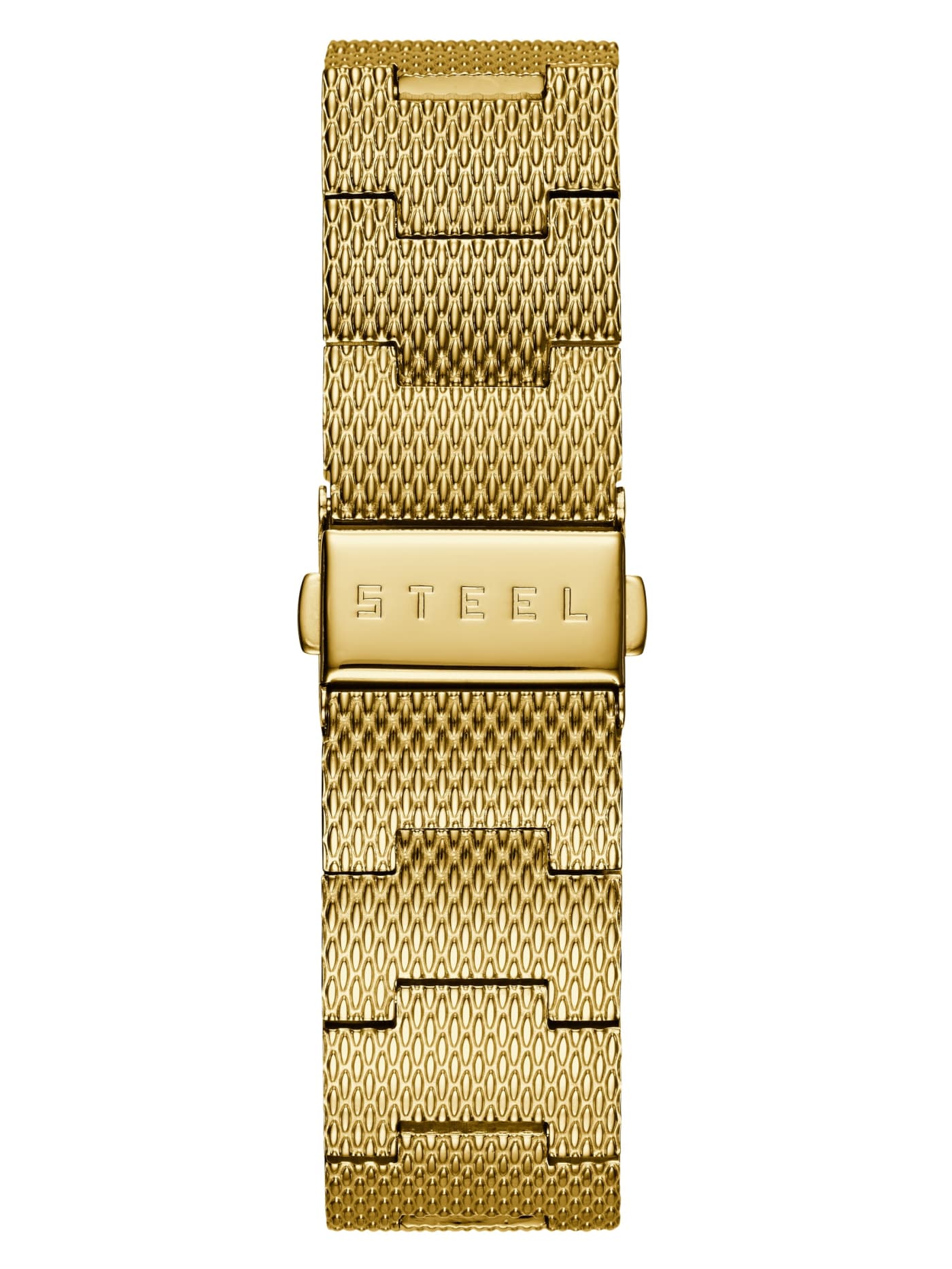 Gold-Tone Slim Mesh Diamond Watch