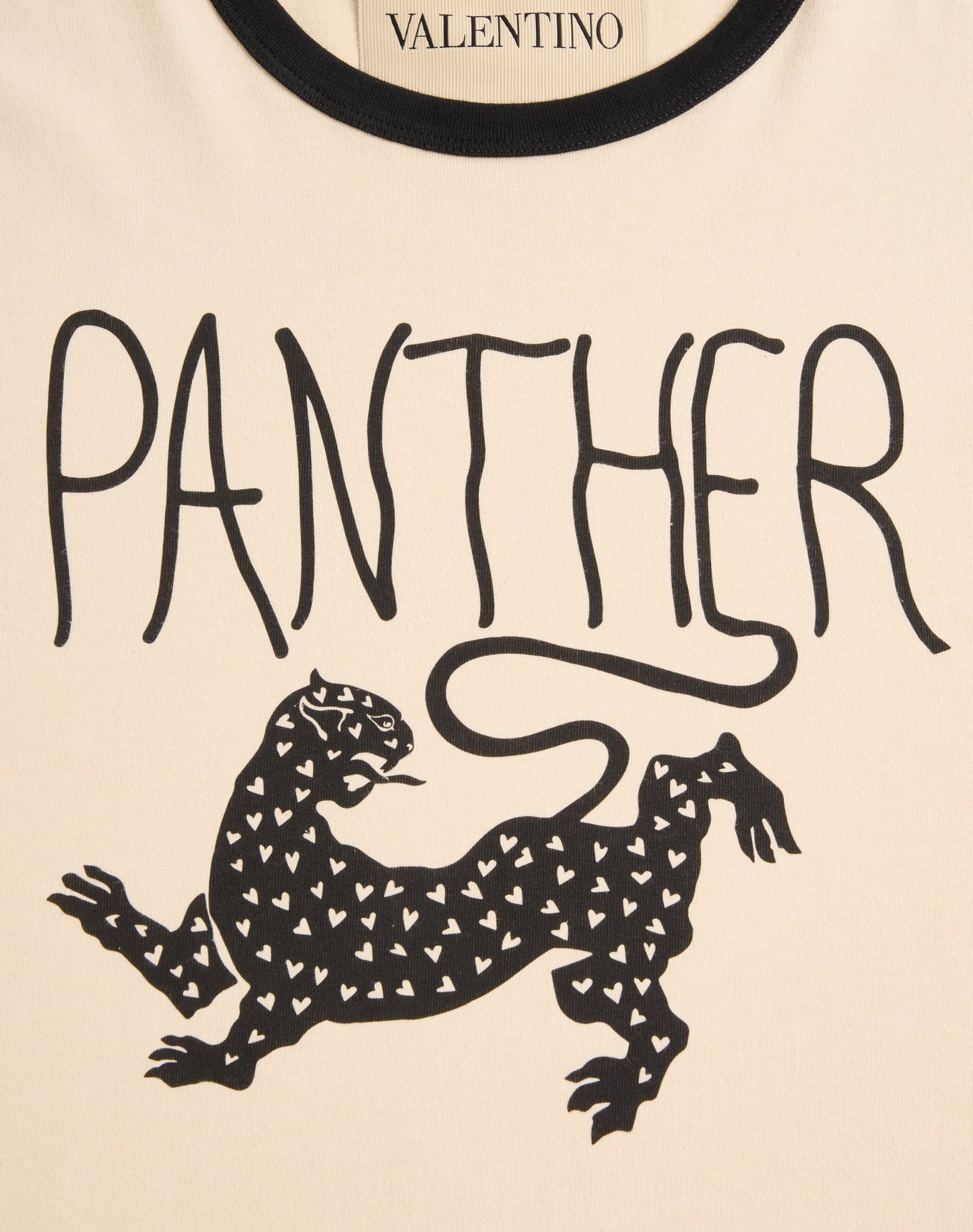 Valentino Cotton T-shirt With Panther Print