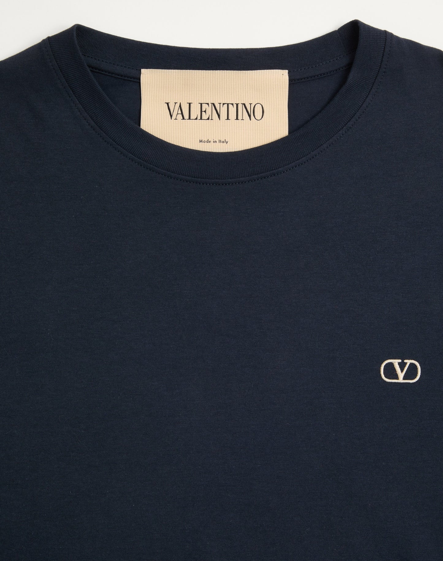 Valentino Cotton T-shirt With Vlogo Embroidery