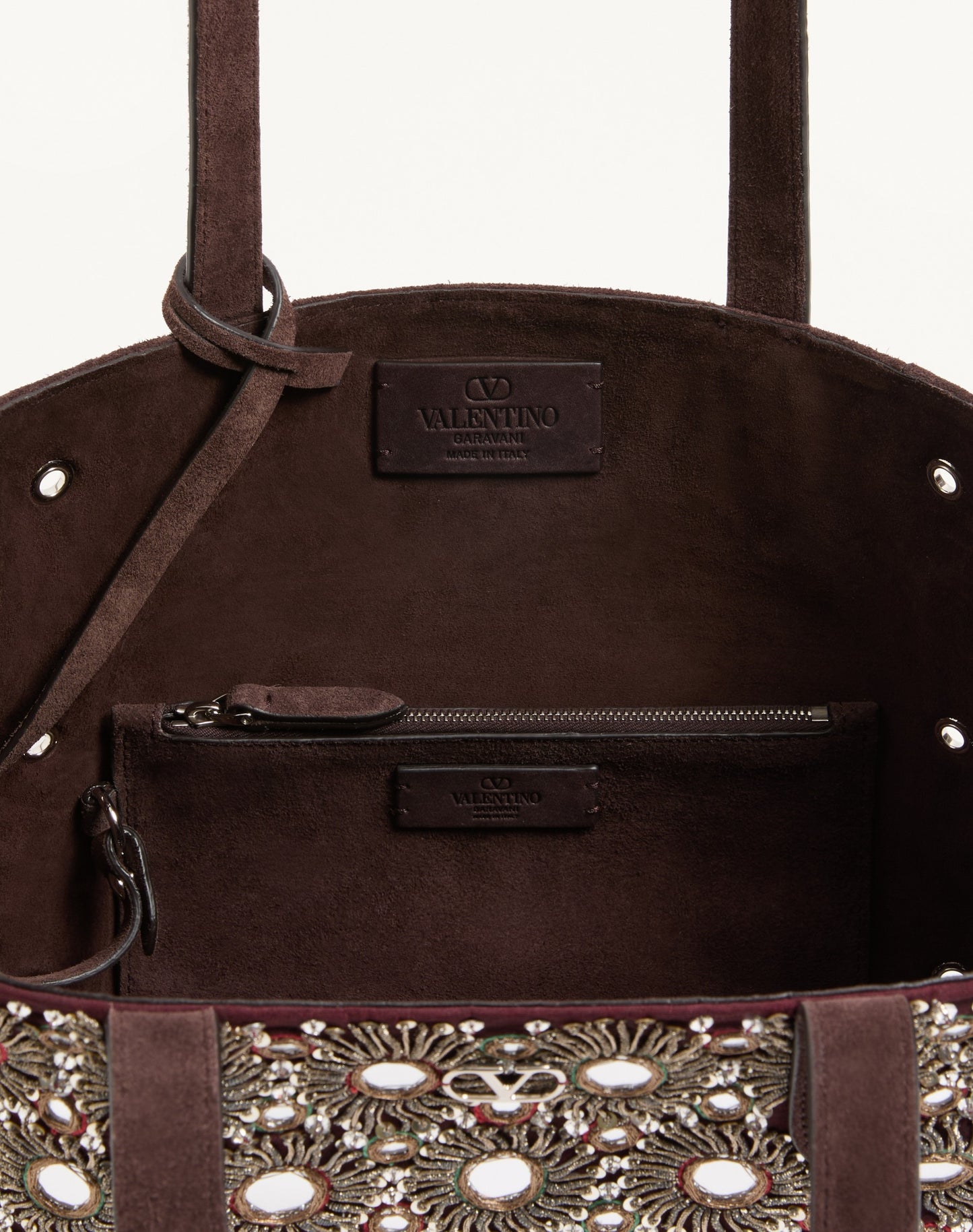 Valentino Garavani Nellcôte Embroidered Medium Shopping Bag