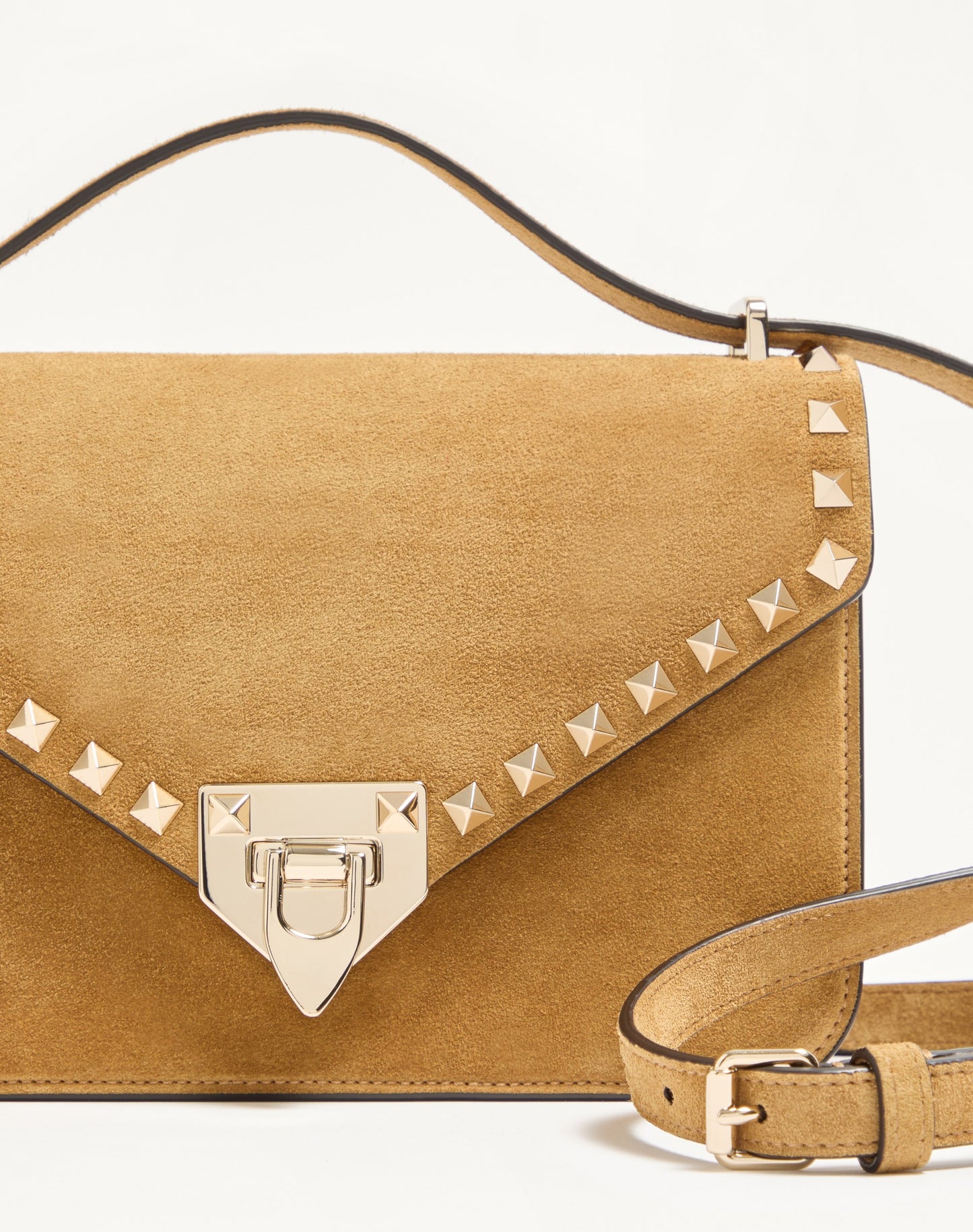 Valentino Garavani Rockstud Small Shoulder Bag In Suede