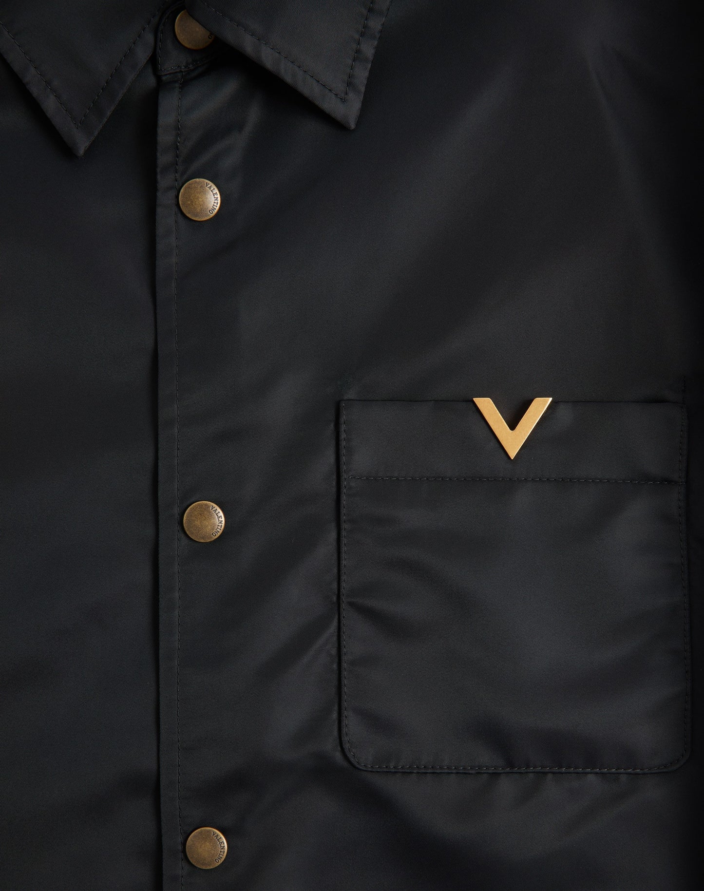 Valentino Nylon Shirt Jacket With Vgold